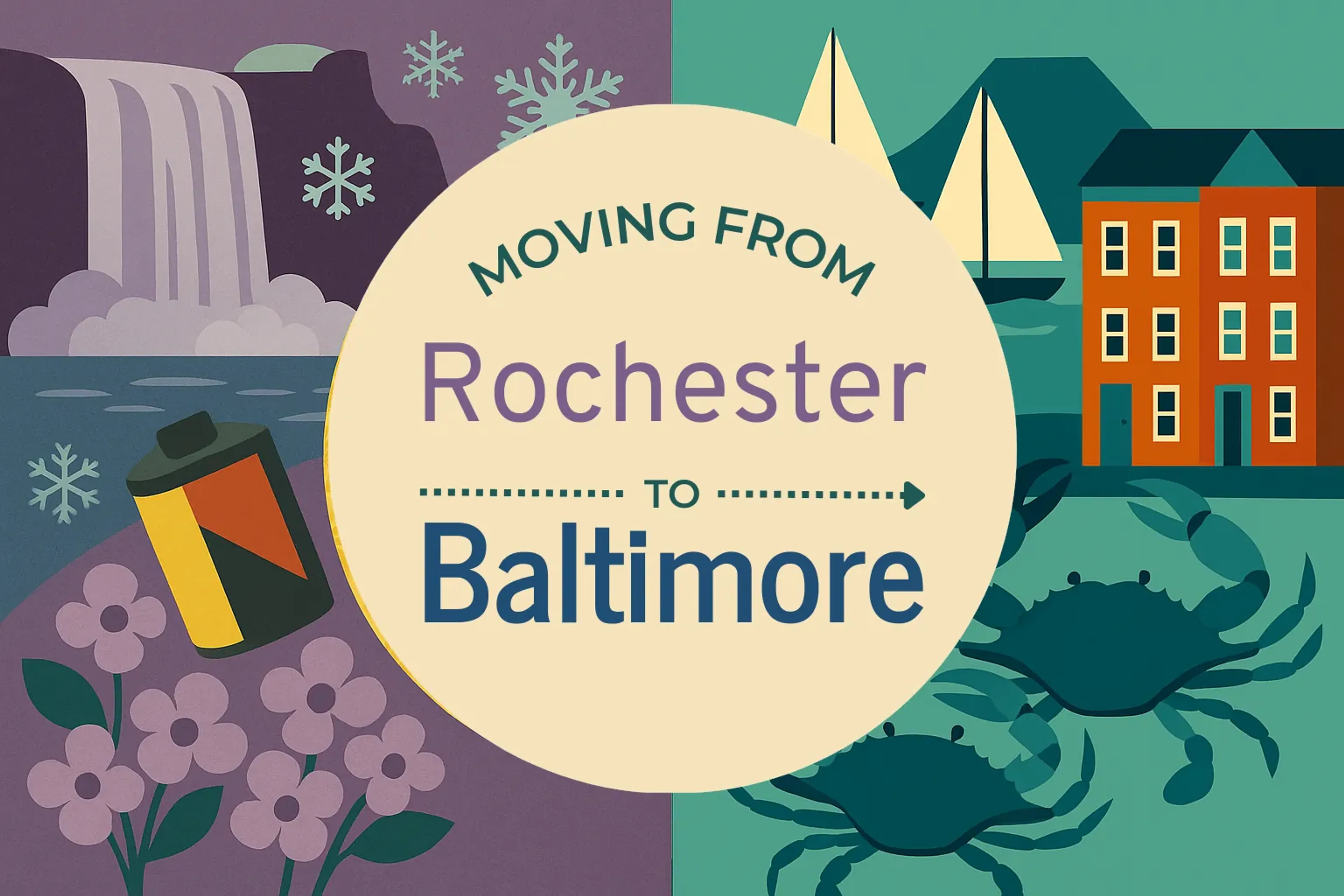 Side-by-side comparison of Rochester to Baltimore moving companies