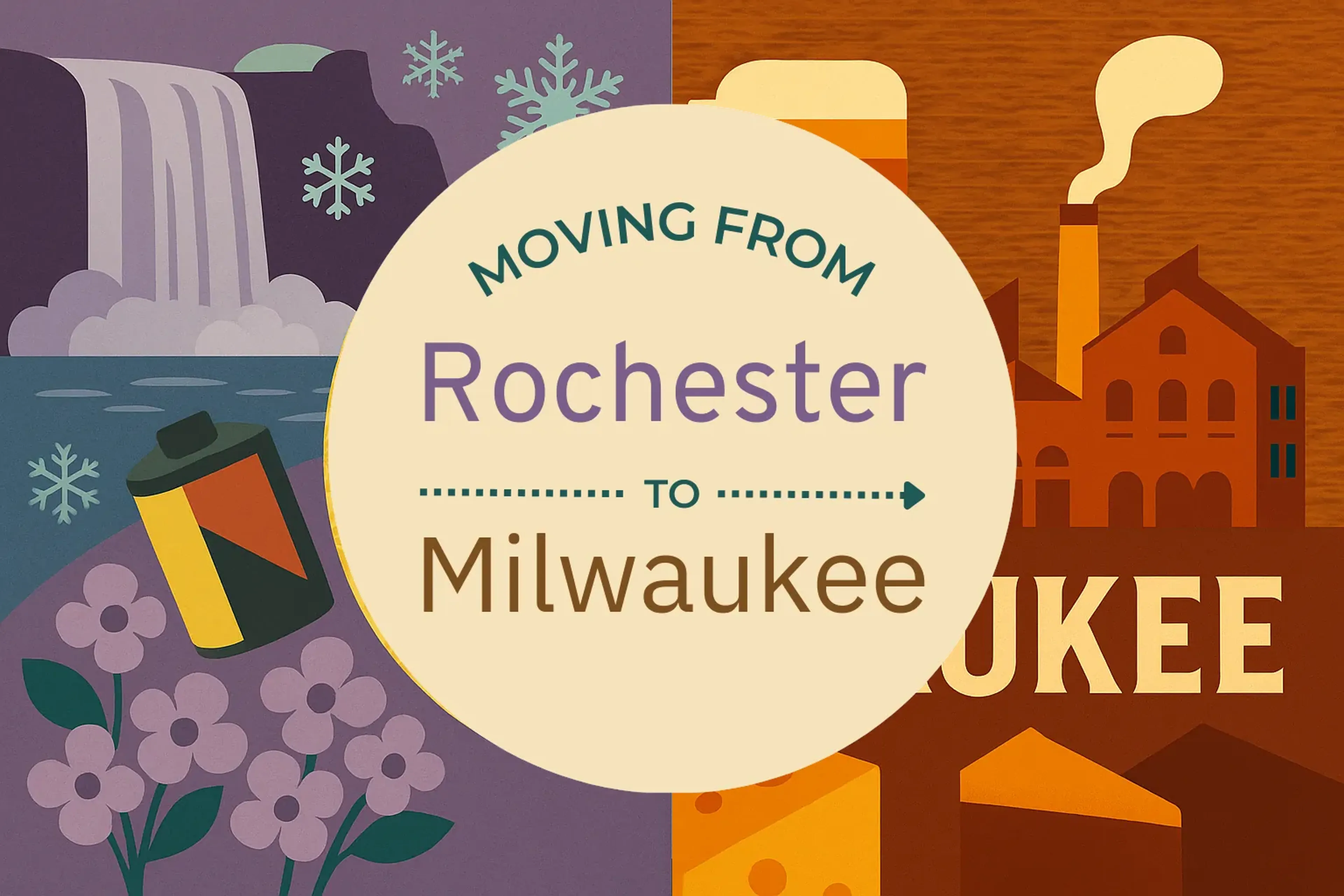Side-by-side comparison of Rochester to Milwaukee moving companies