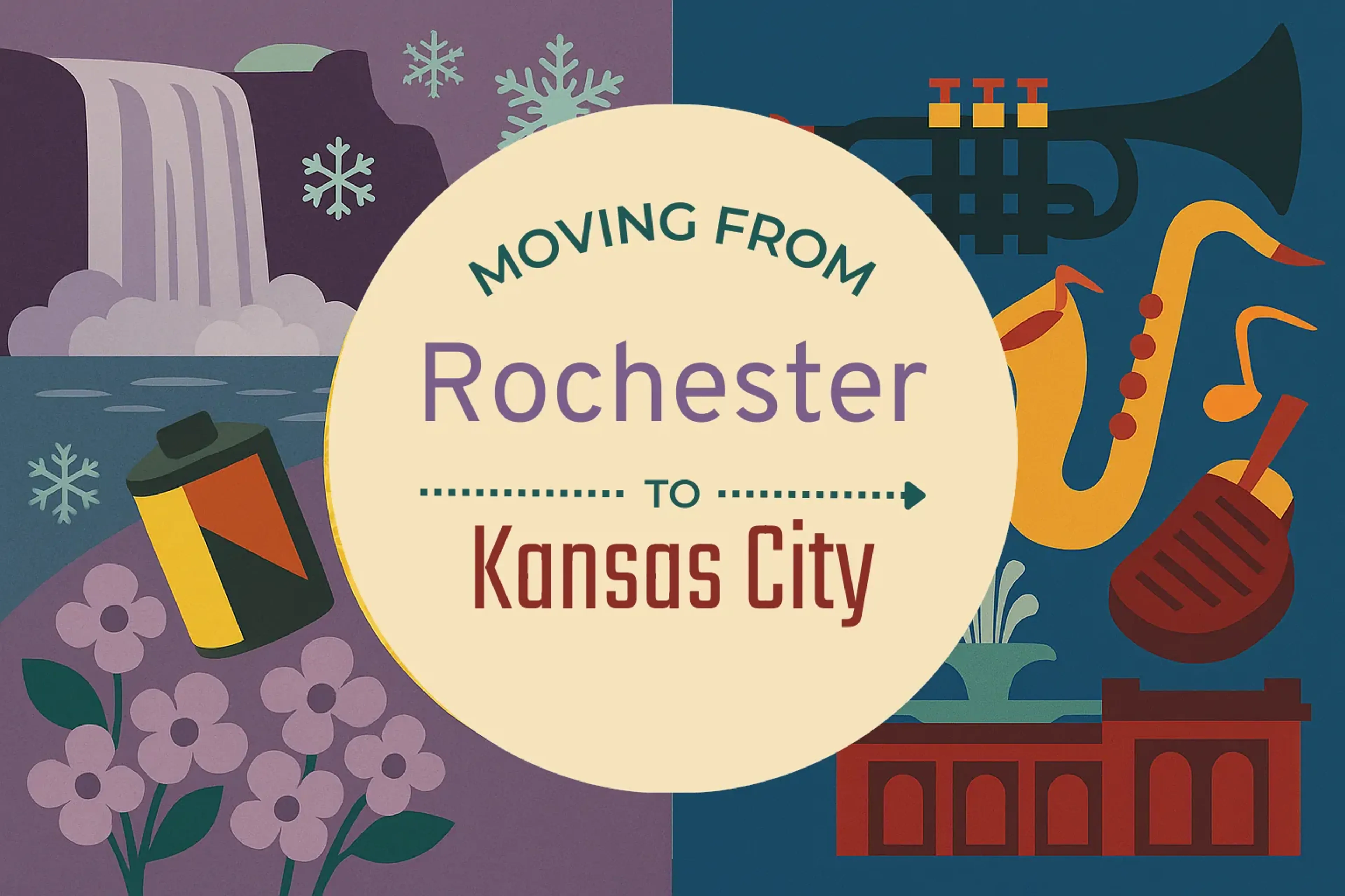 Side-by-side comparison of Rochester to Kansas City moving companies