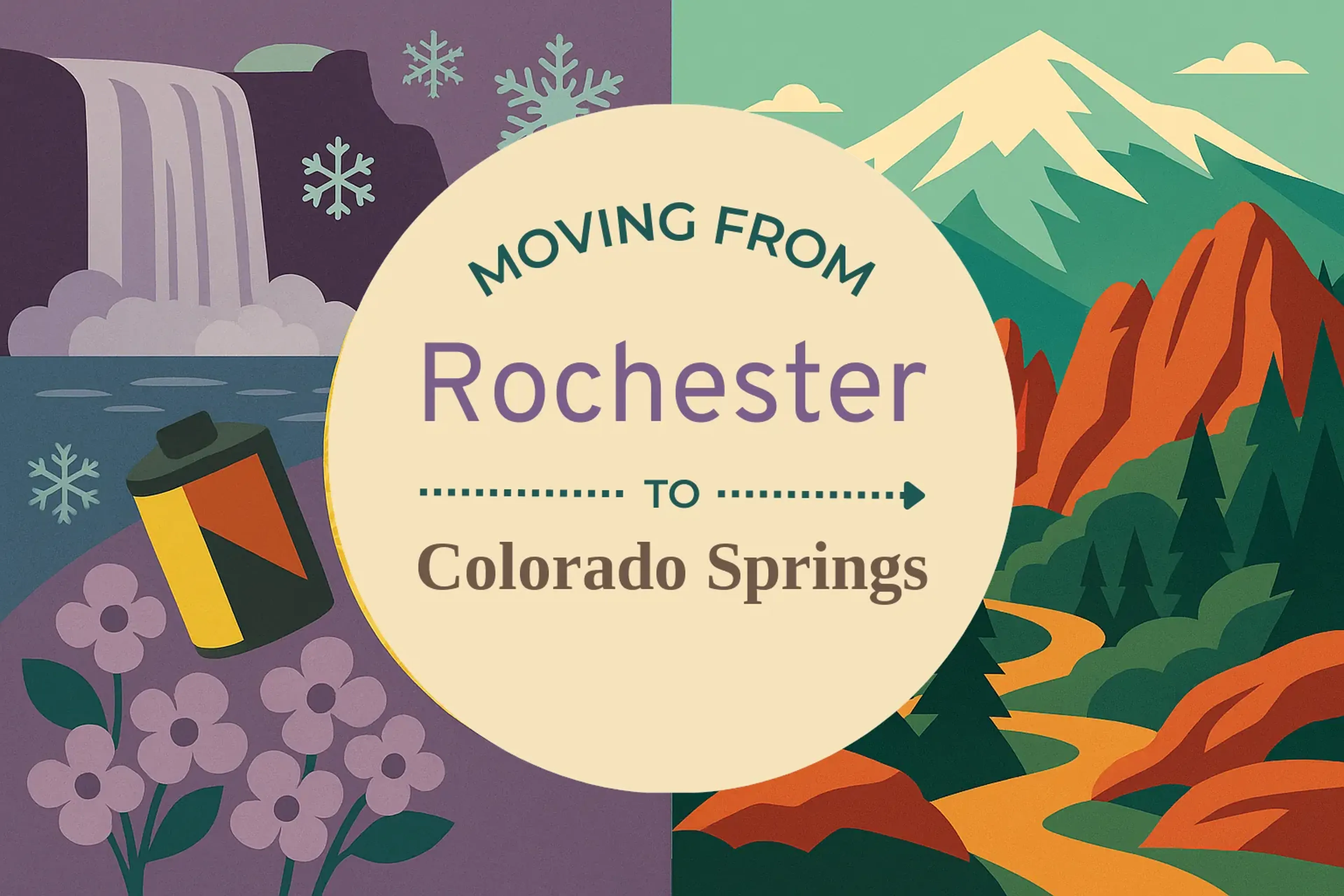 Side-by-side comparison of Rochester to Colorado Springs moving companies