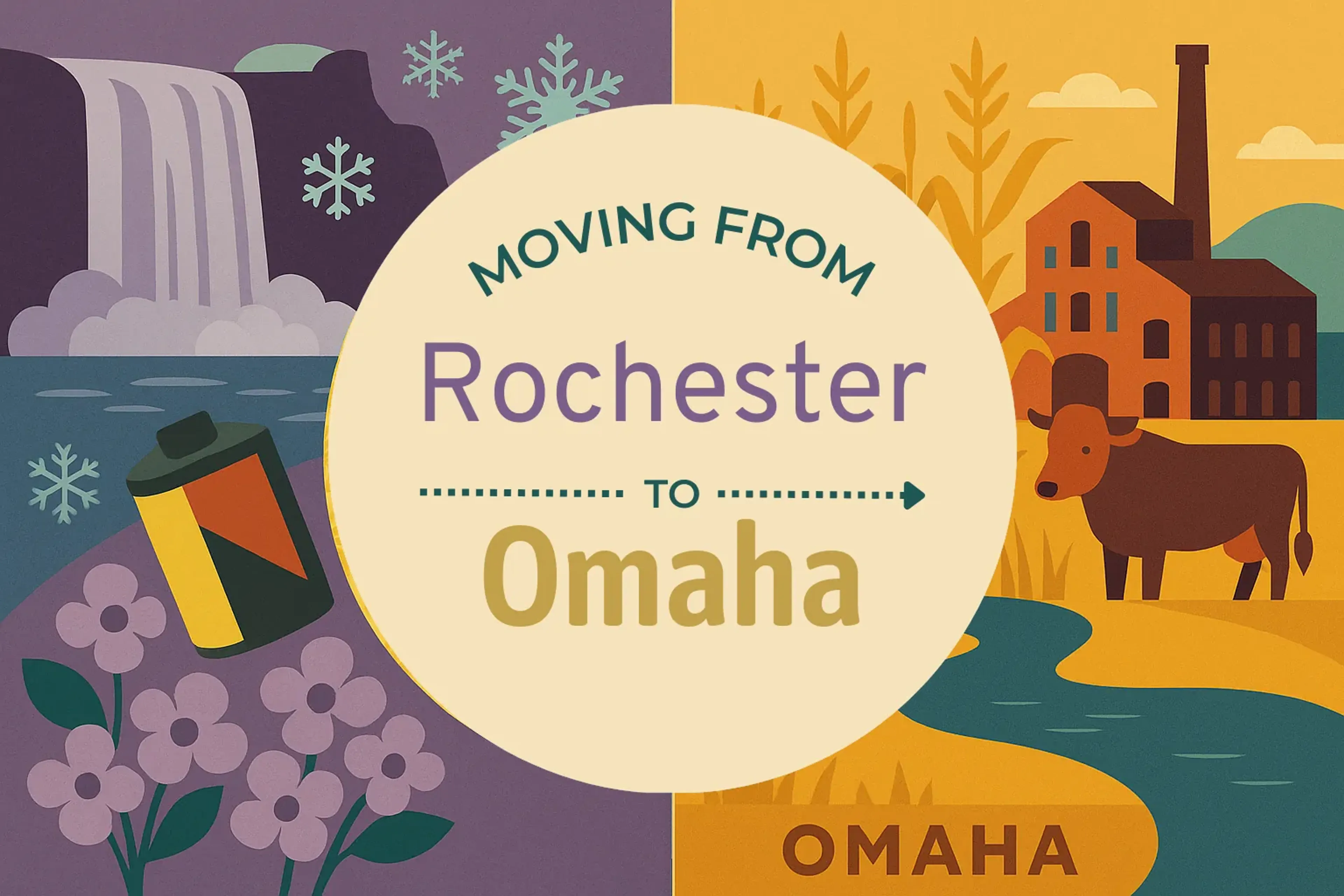 Side-by-side comparison of Rochester to Omaha moving companies