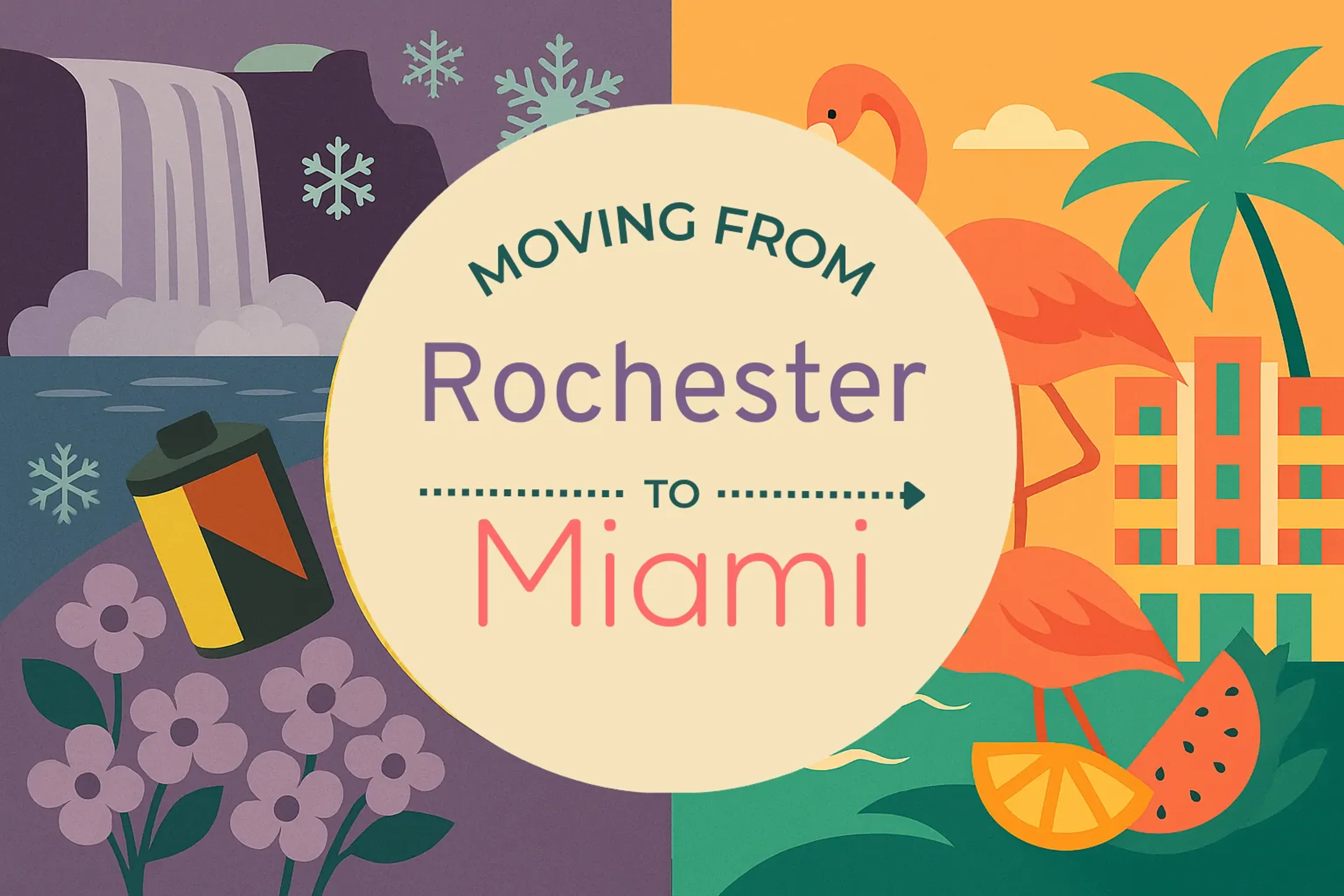 Side-by-side comparison of Rochester to Miami moving companies