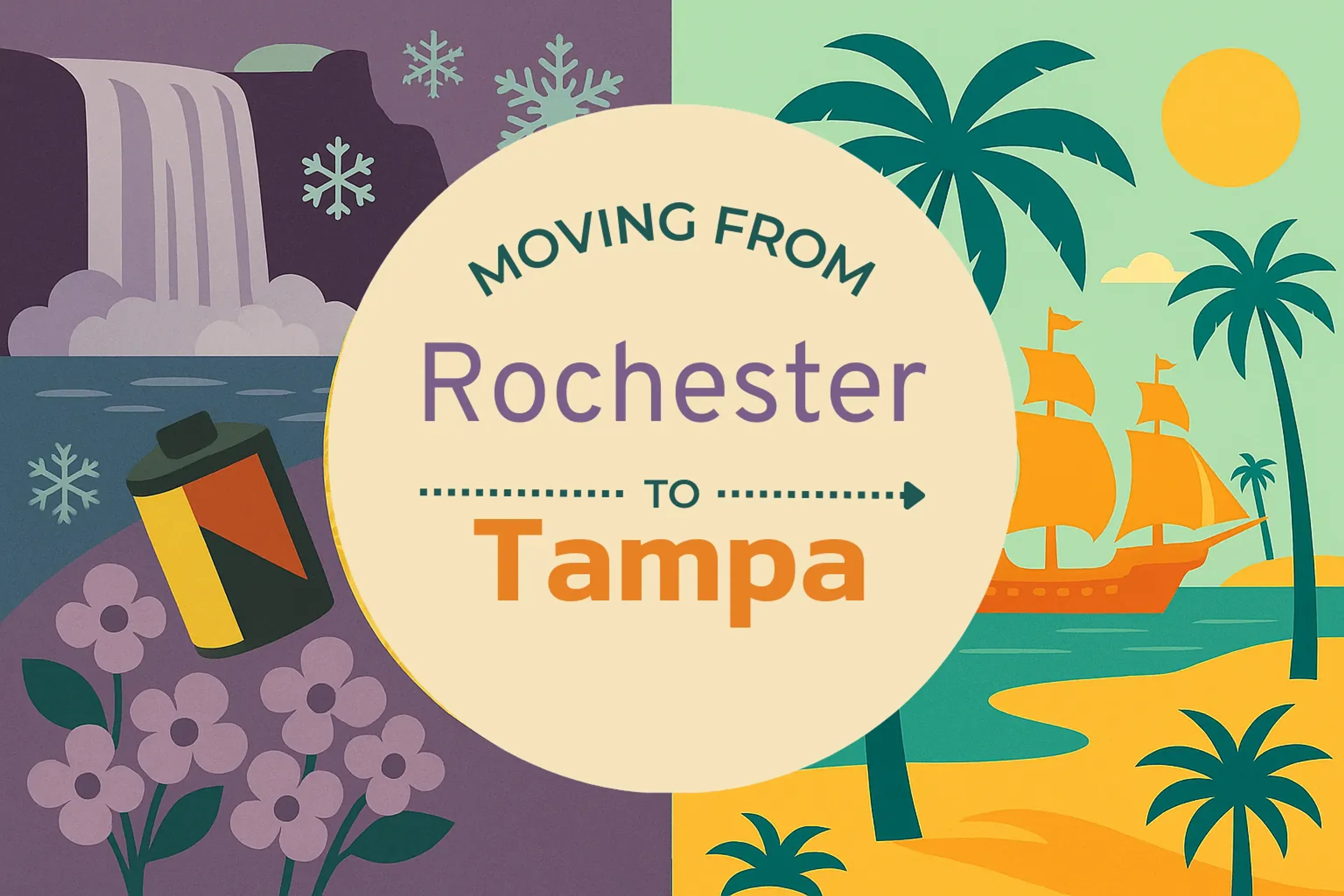 Side-by-side comparison of Rochester to Tampa moving companies