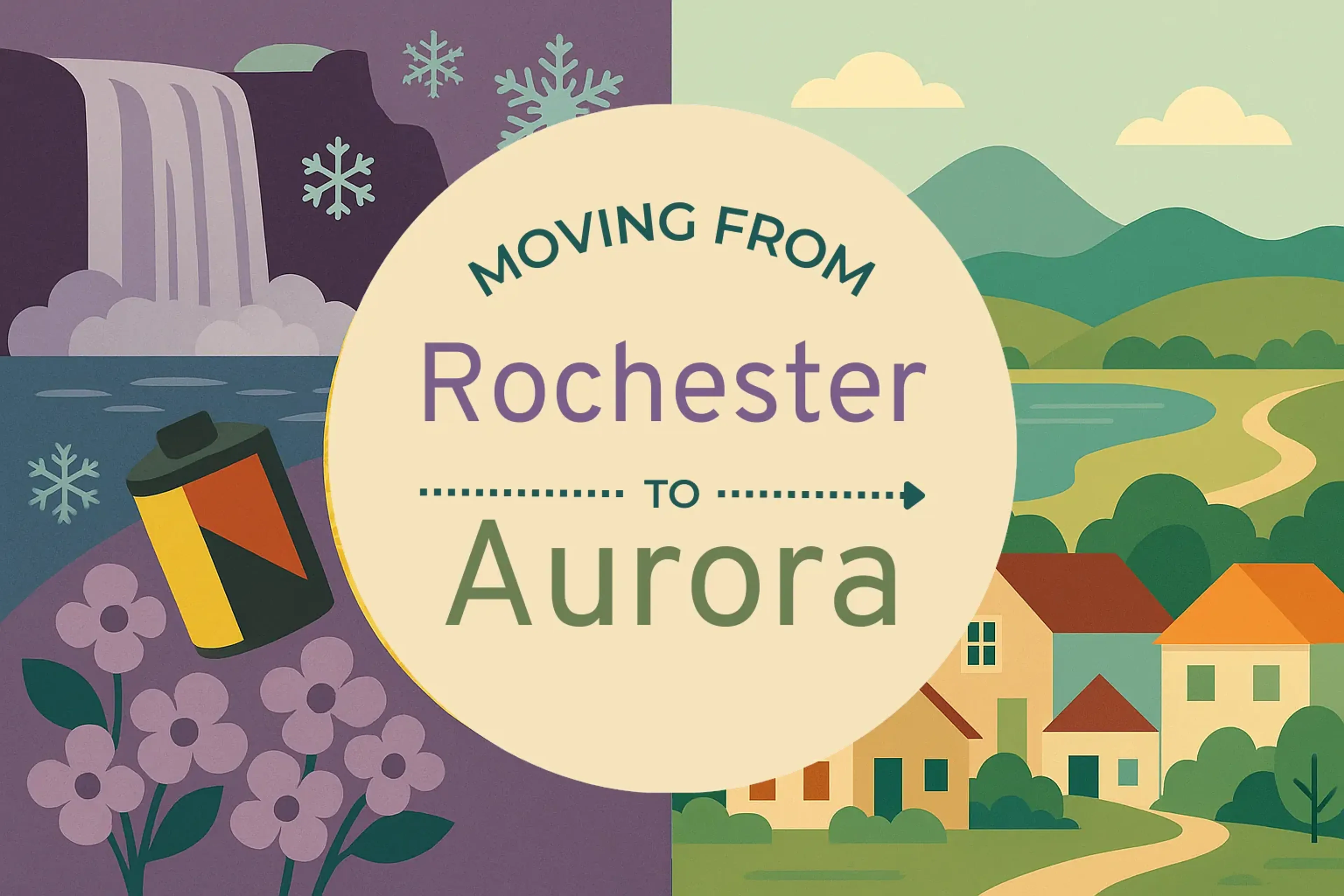 Side-by-side comparison of Rochester to Aurora moving companies