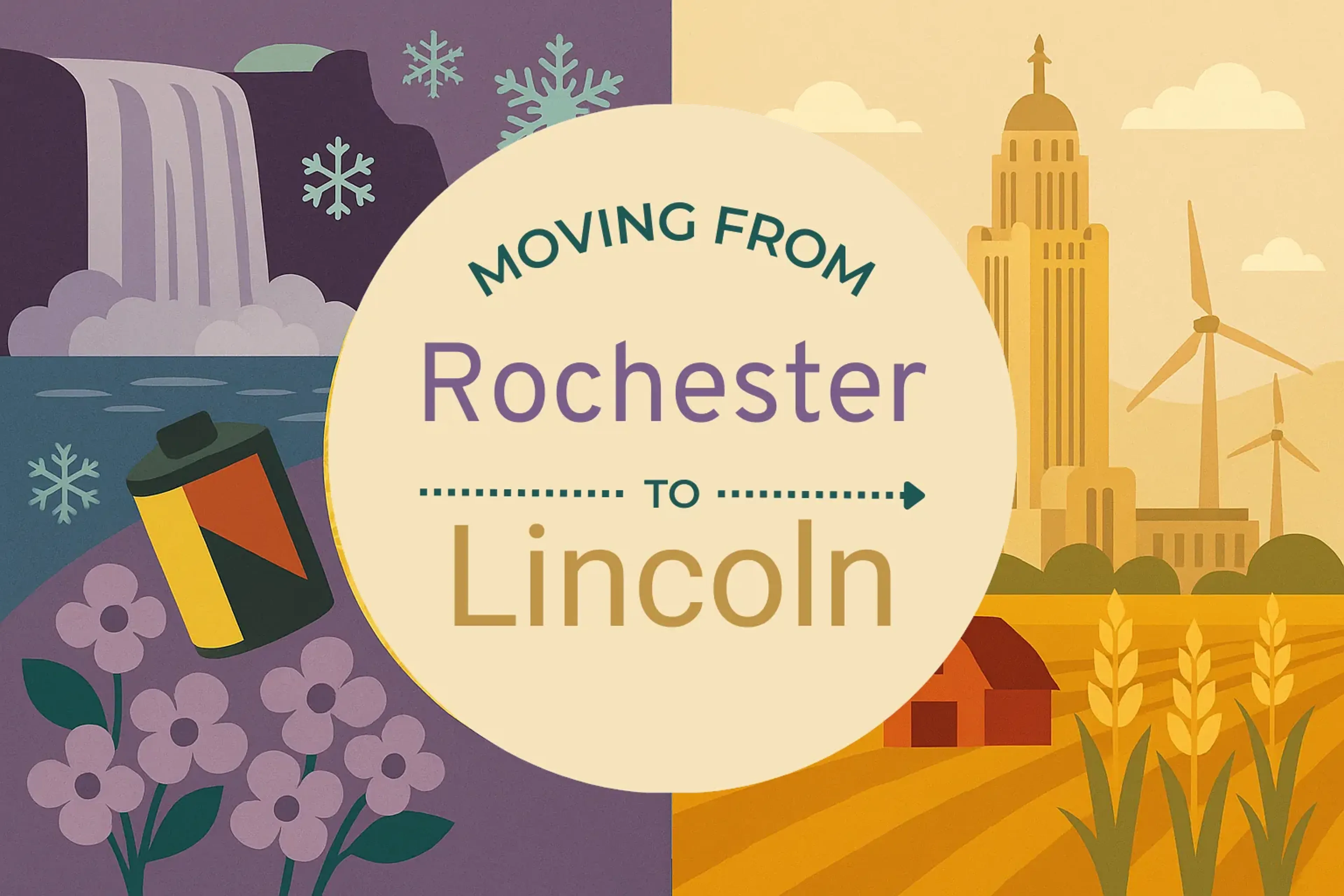 Side-by-side comparison of Rochester to Lincoln moving companies