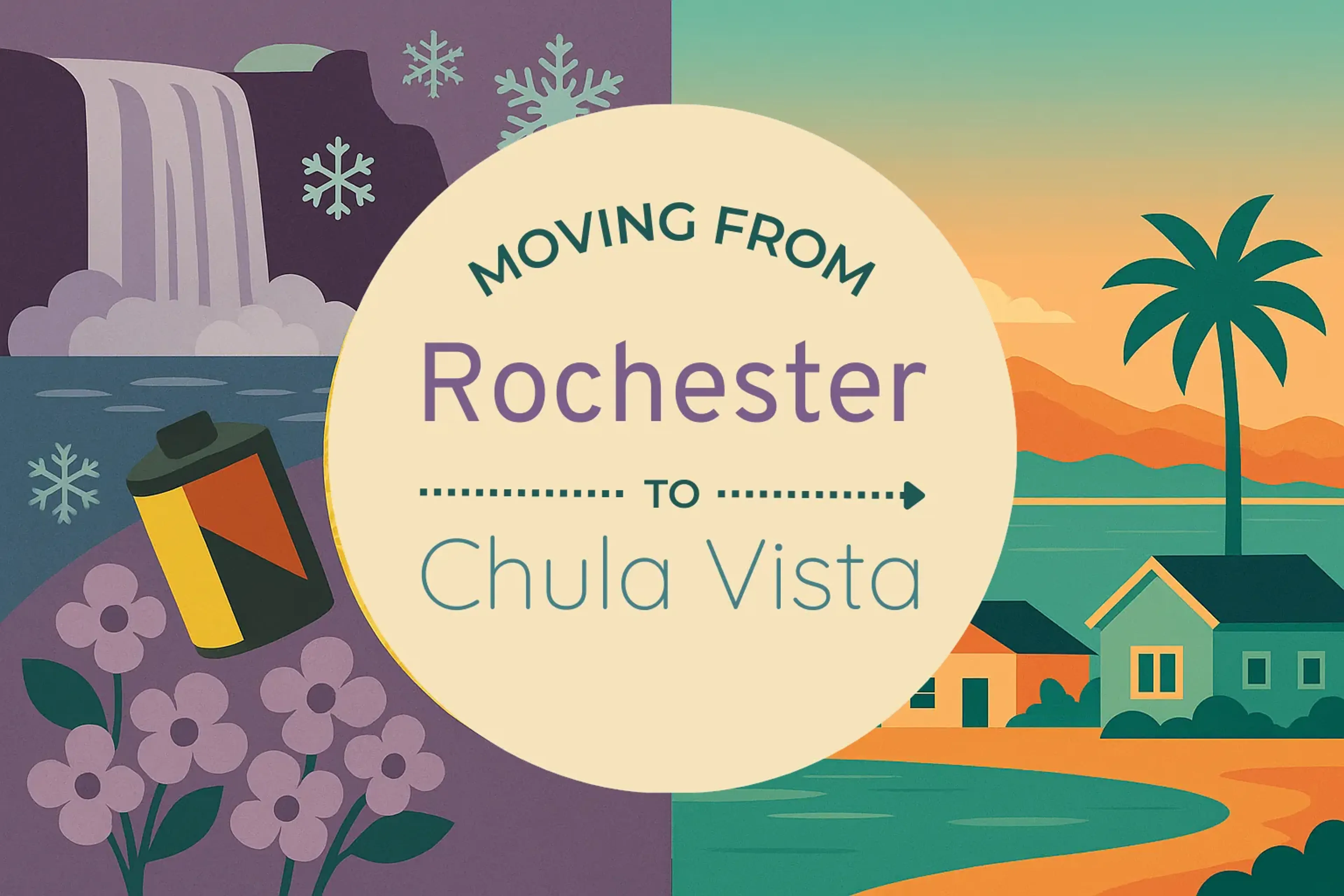 Side-by-side comparison of Rochester to Chula Vista moving companies