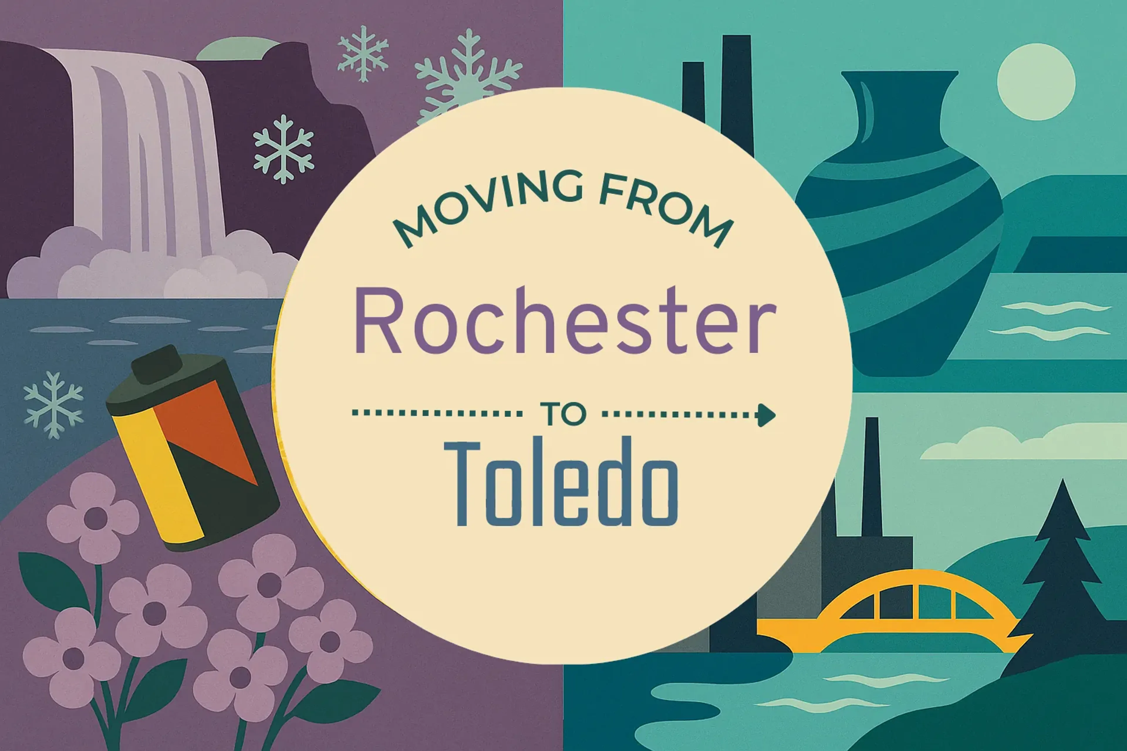 Side-by-side comparison of Rochester to Toledo moving companies
