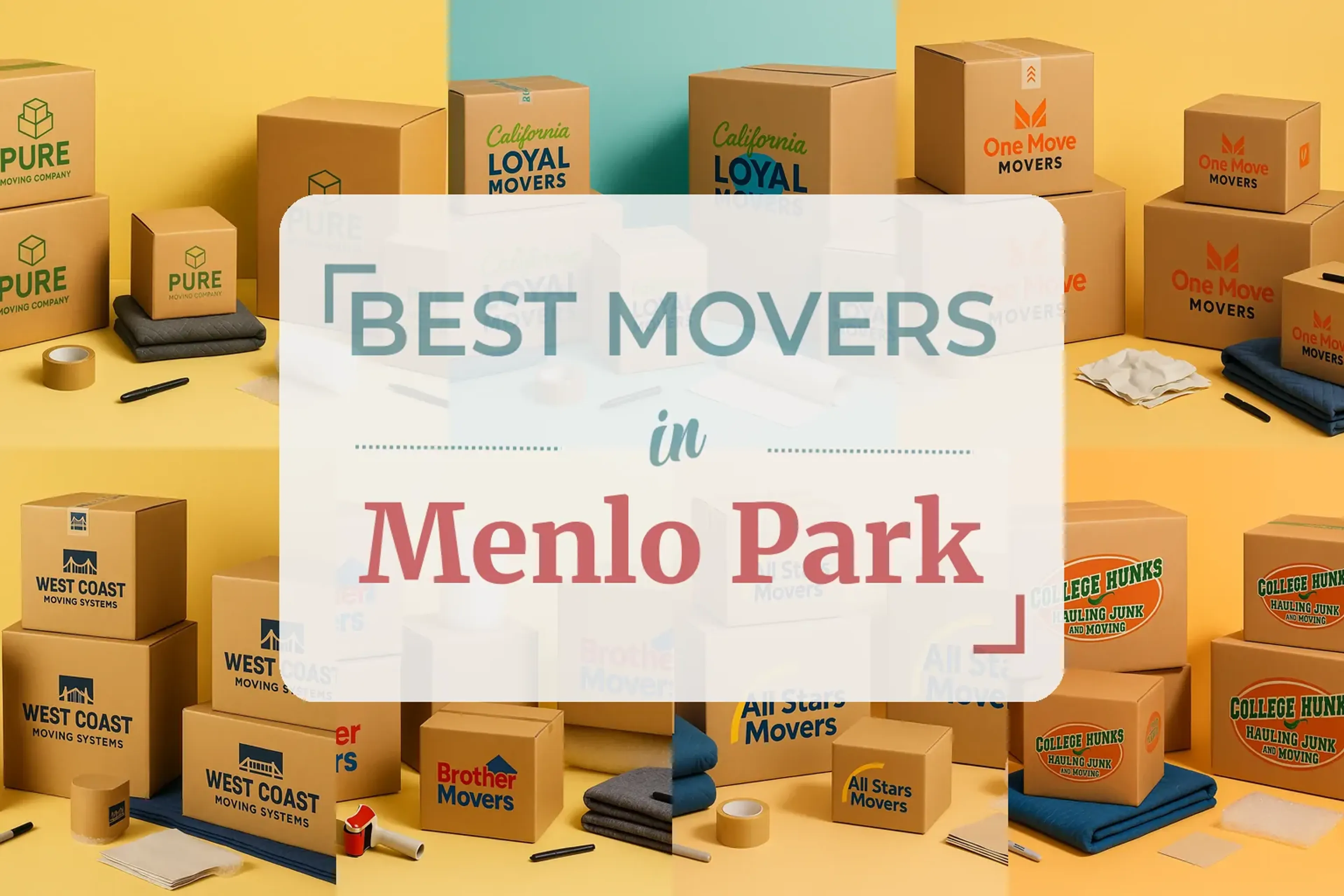 Side-by-side comparison of Menlo Park moving companies