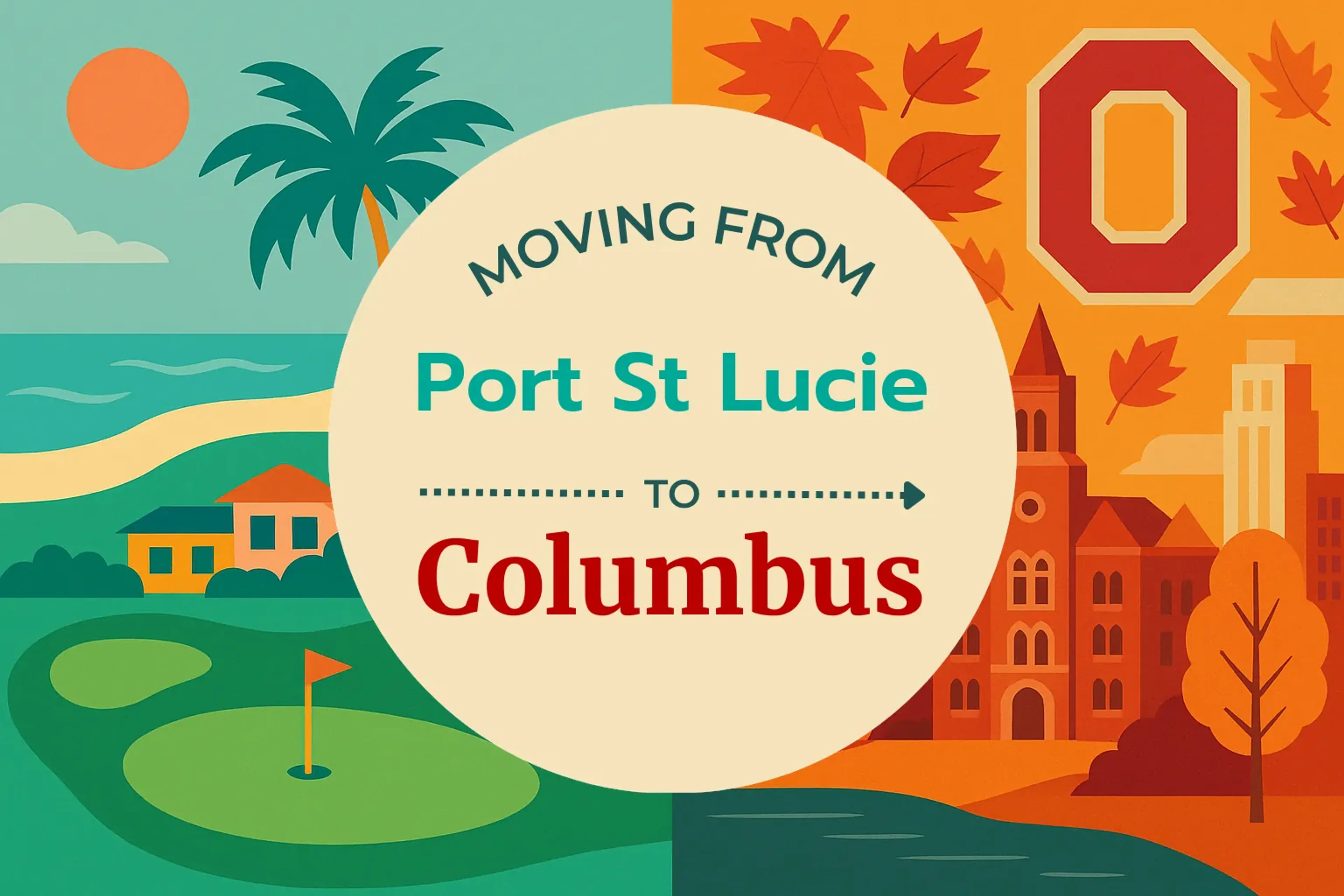 Side-by-side comparison of Port St. Lucie to Columbus moving companies