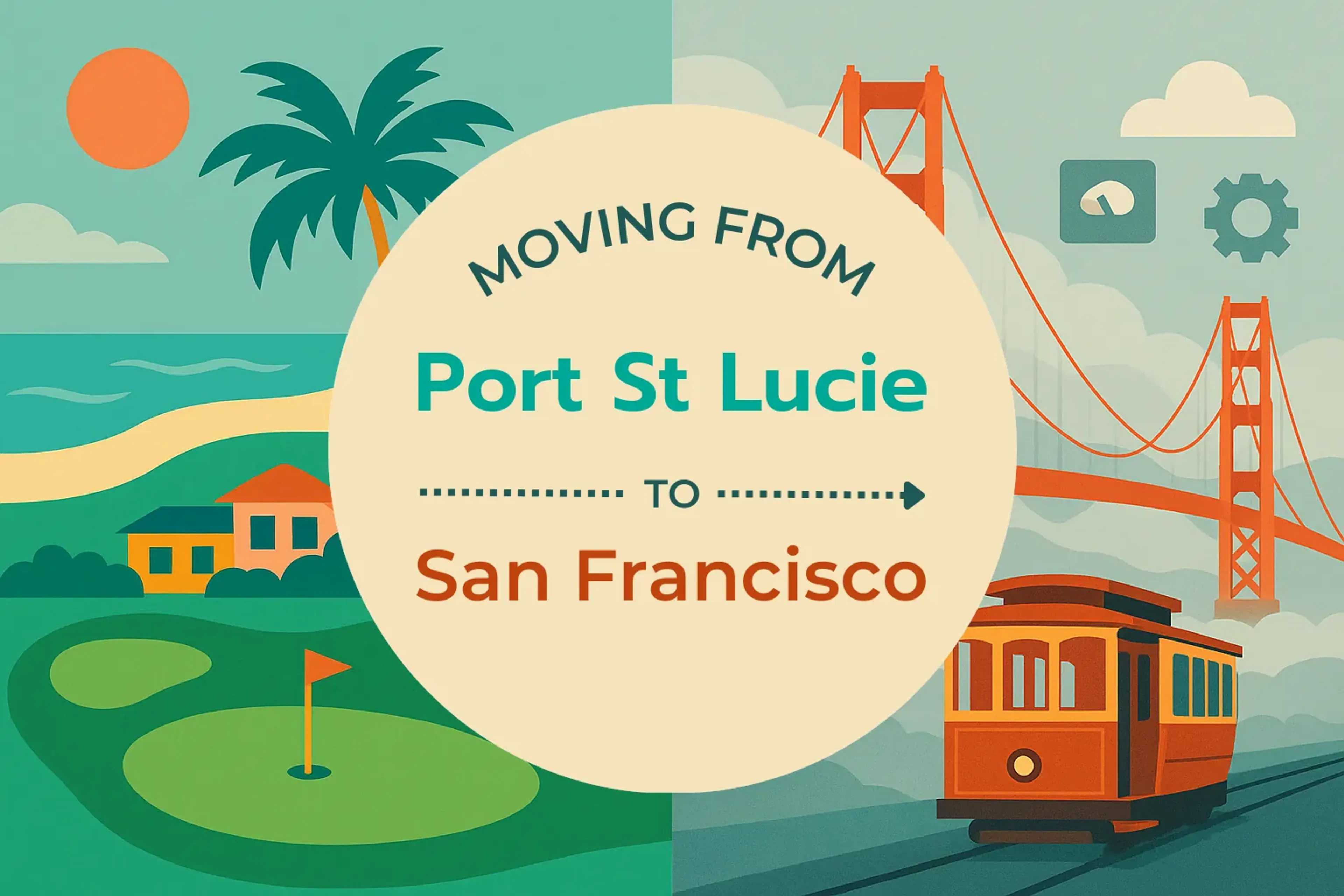 Side-by-side comparison of Port St. Lucie to San Francisco moving companies