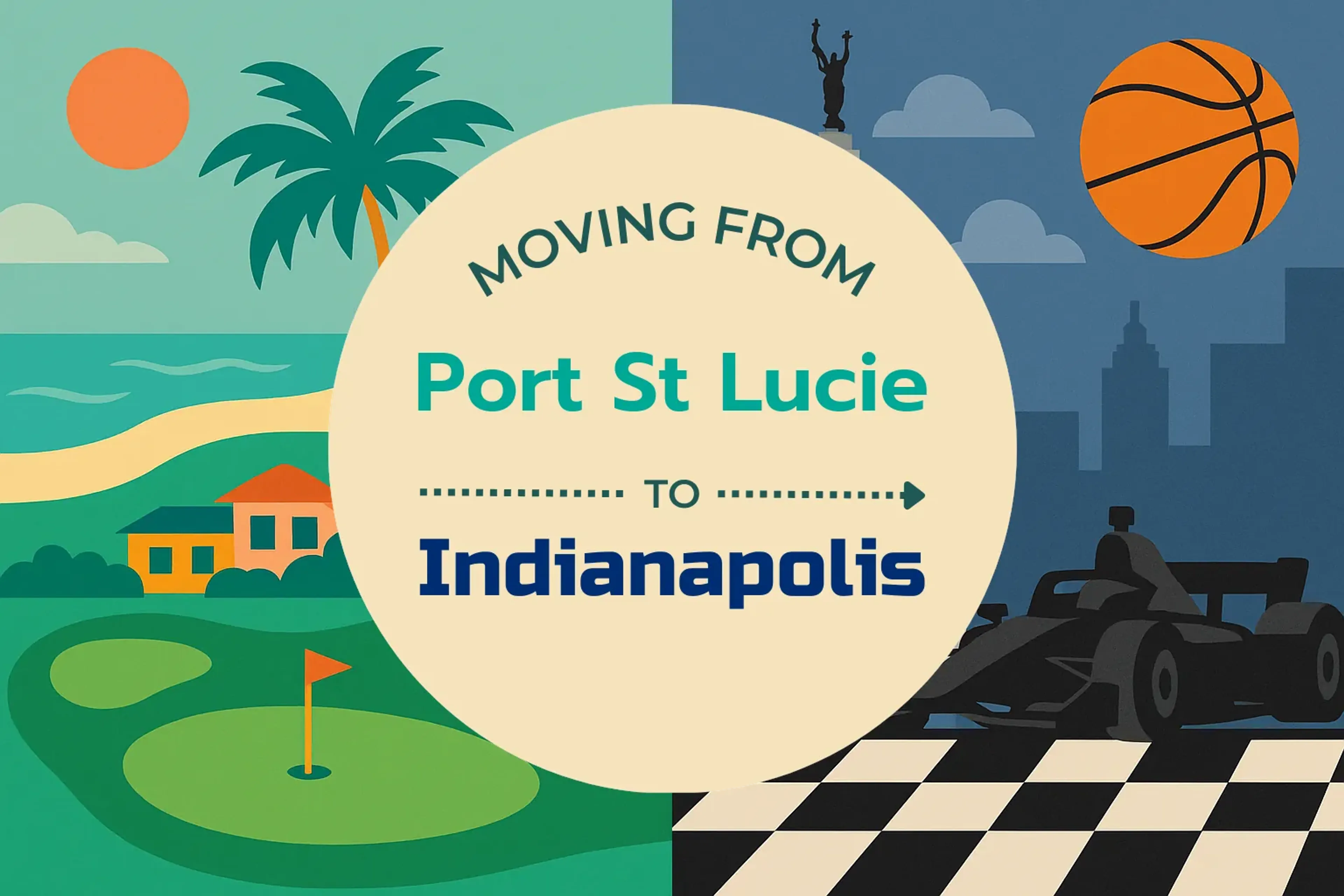 Side-by-side comparison of Port St. Lucie to Indianapolis moving companies