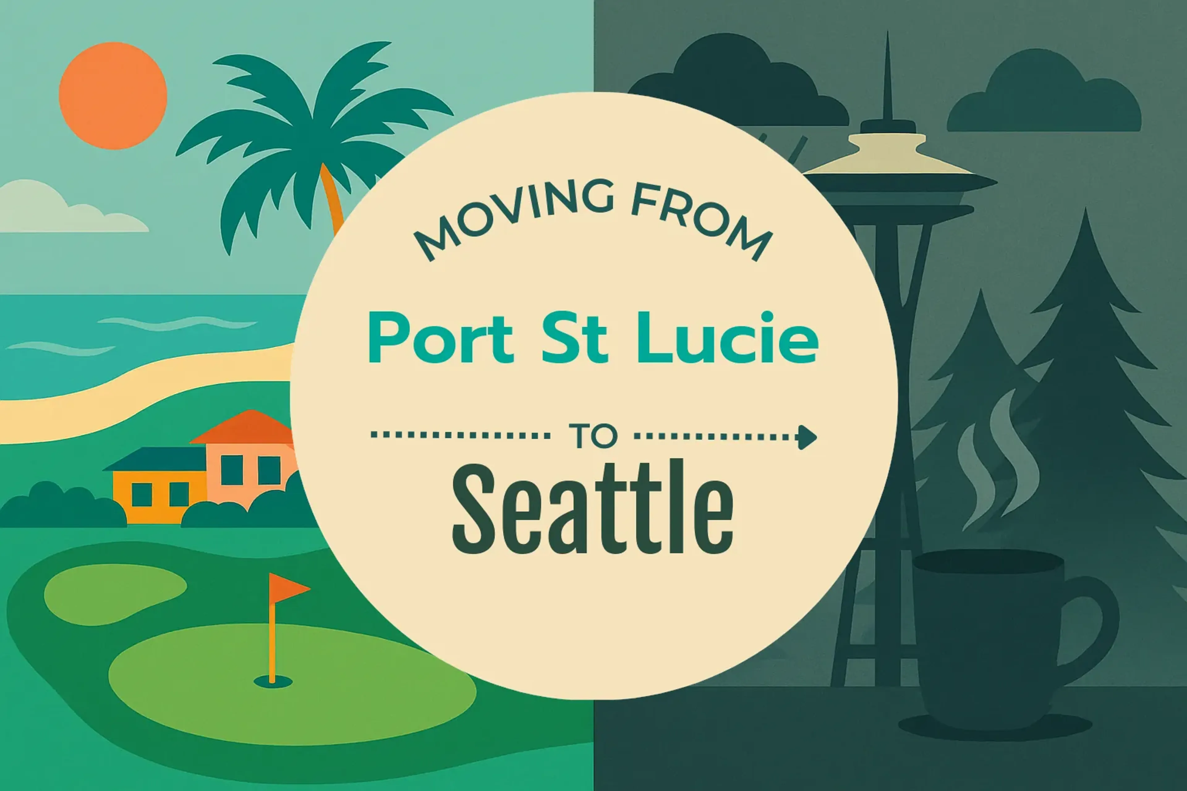 Side-by-side comparison of Port St. Lucie to Seattle moving companies