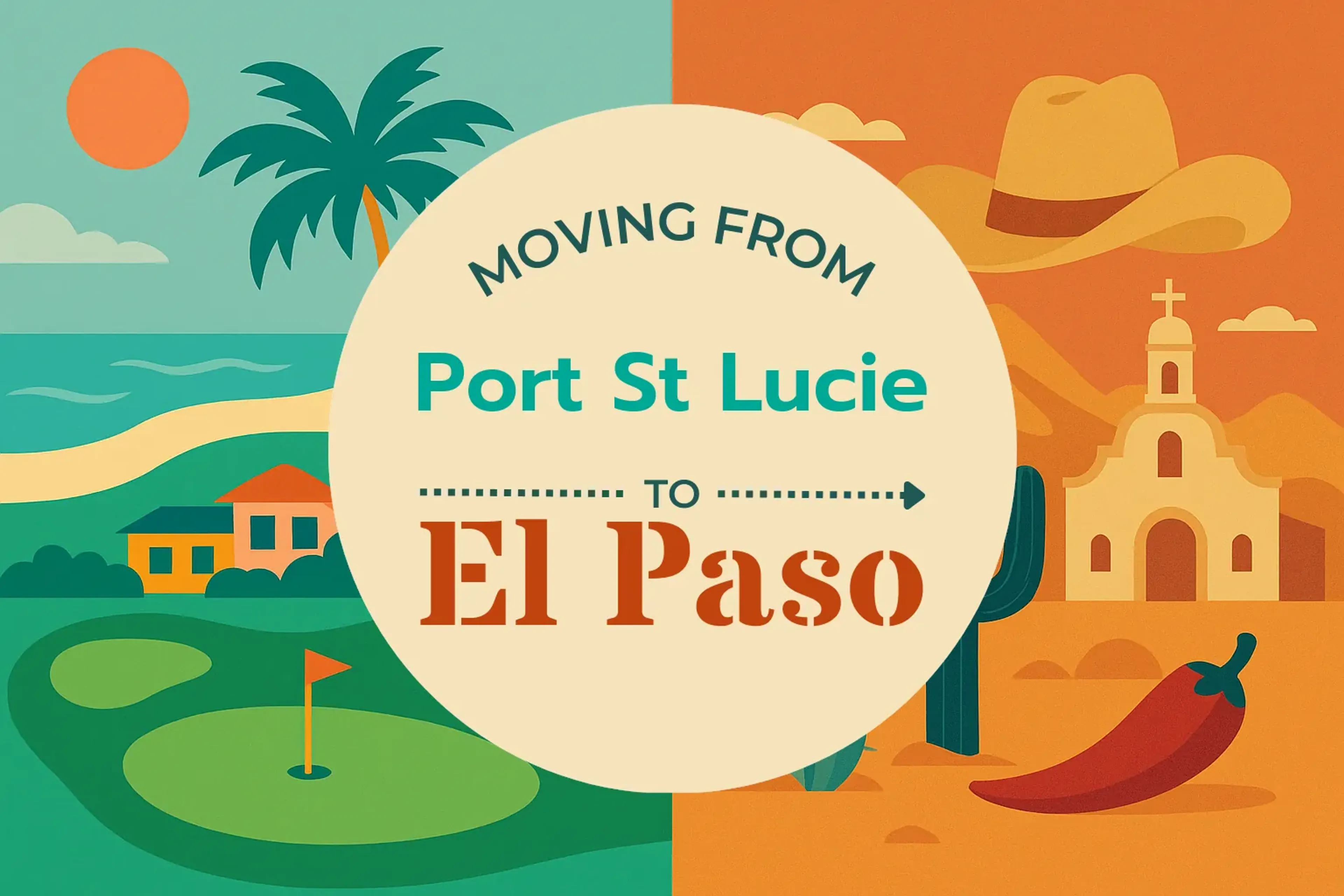 Side-by-side comparison of Port St. Lucie to El Paso moving companies