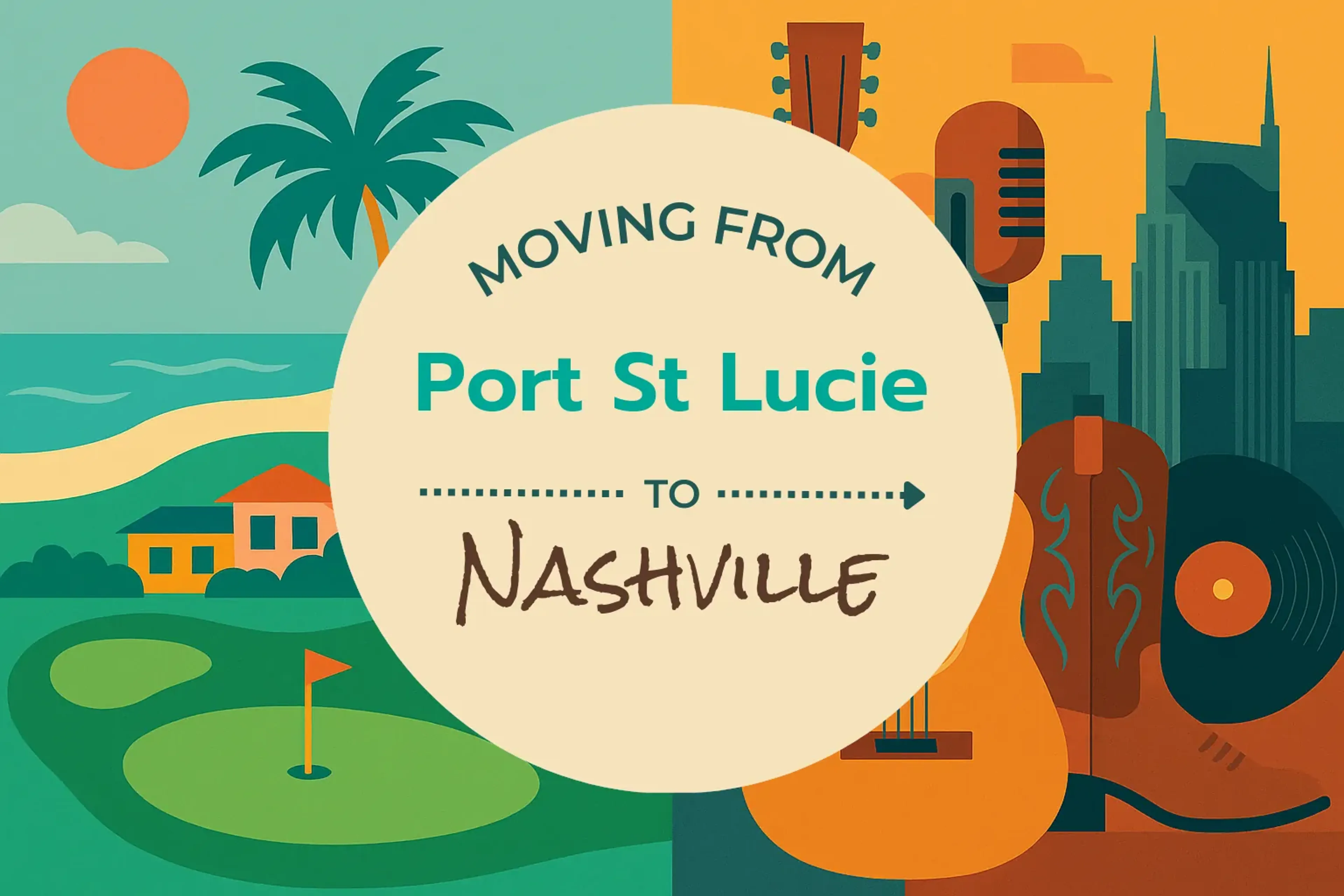 Side-by-side comparison of Port St. Lucie to Nashville moving companies