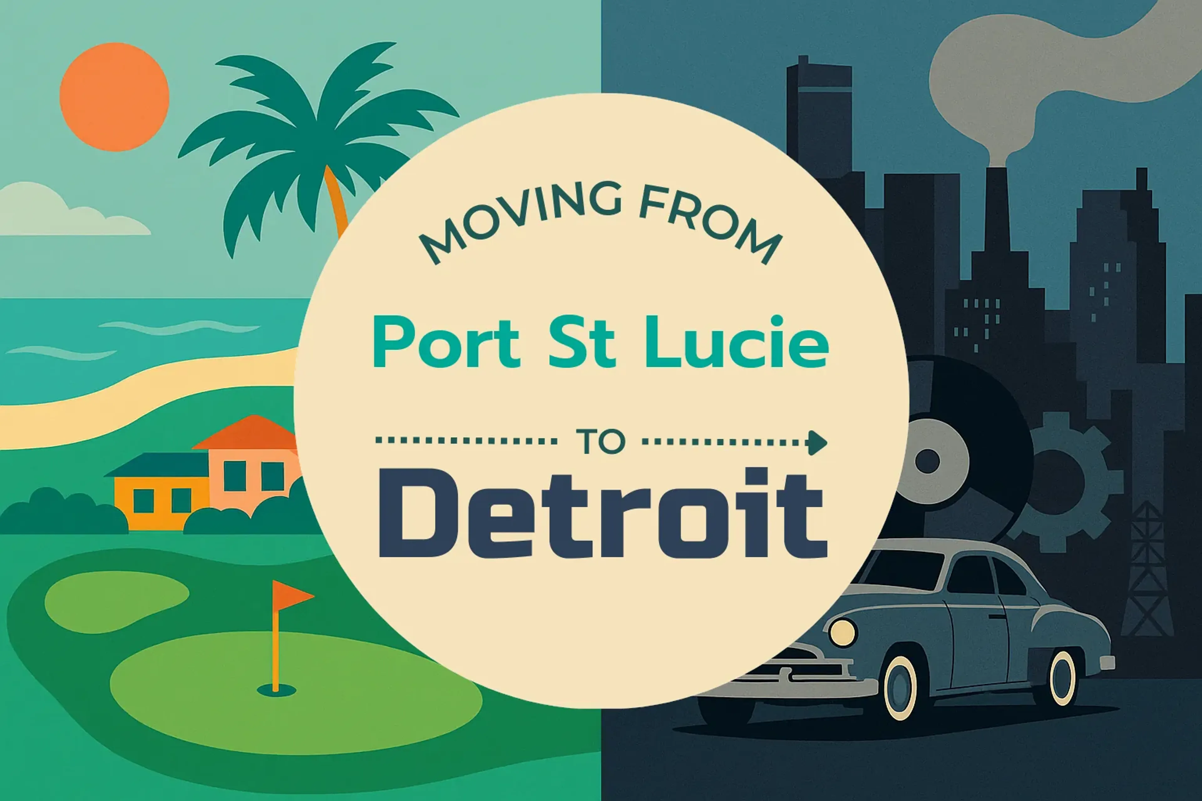 Side-by-side comparison of Port St. Lucie to Detroit moving companies