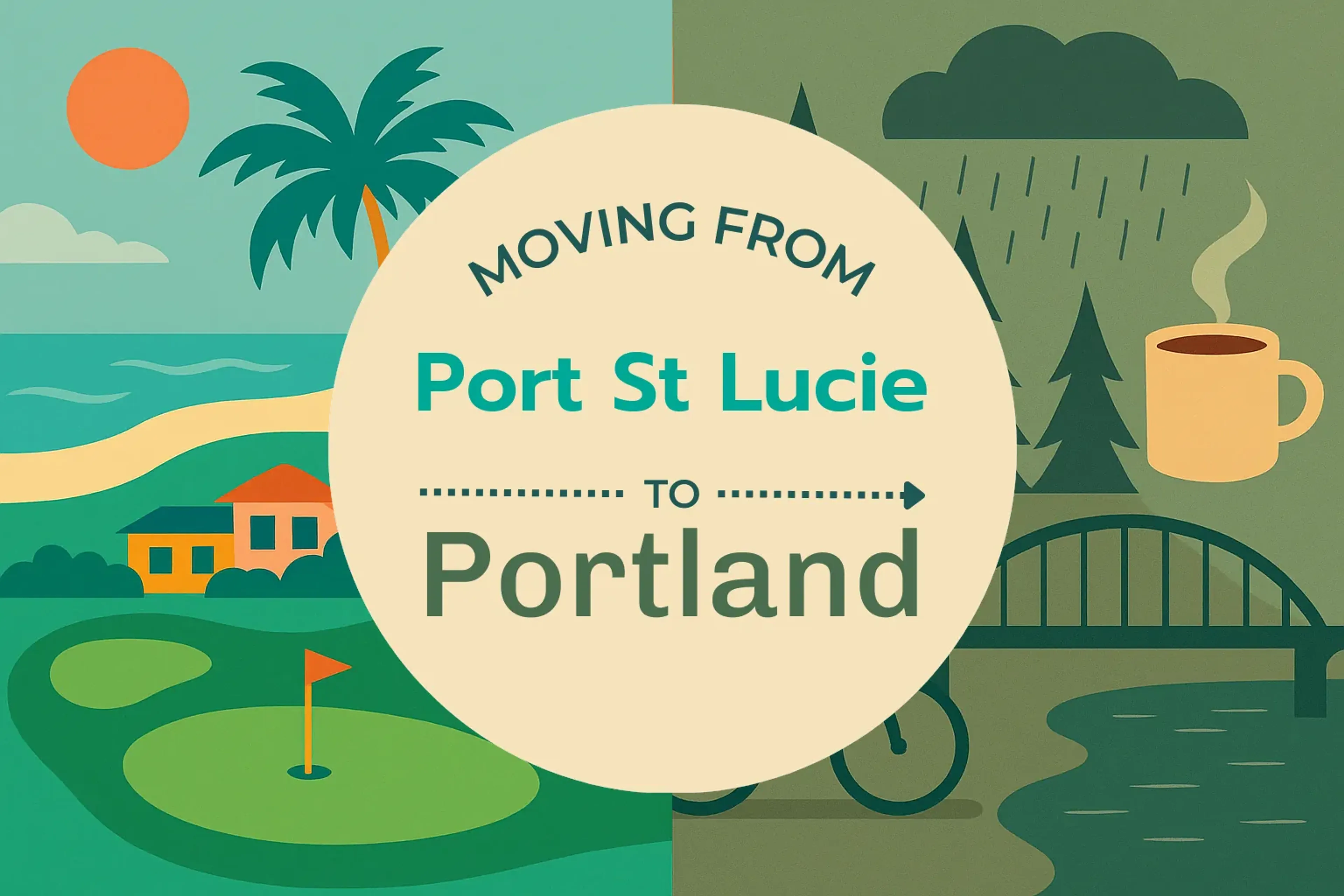 Side-by-side comparison of Port St. Lucie to Portland moving companies
