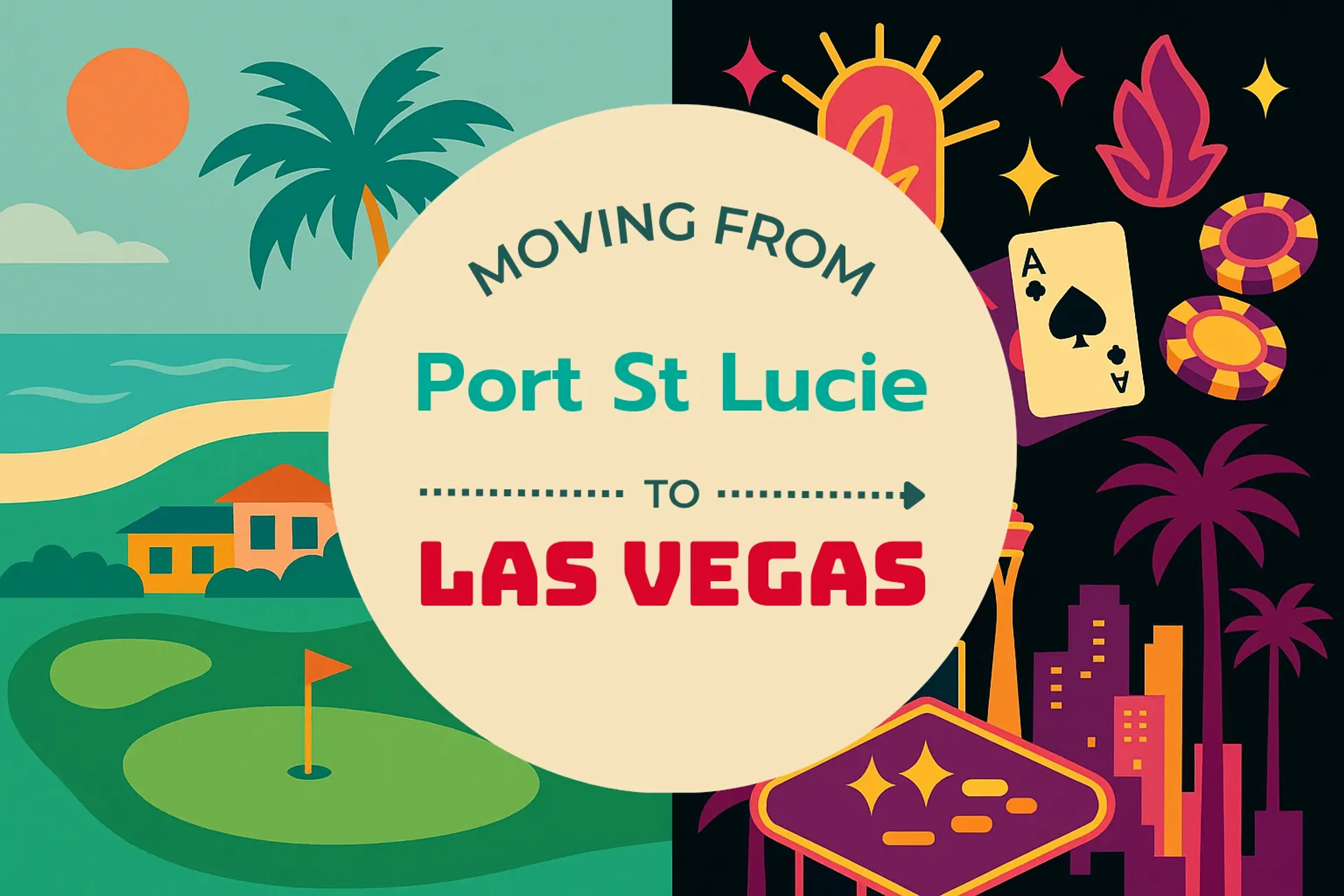 Side-by-side comparison of Port St. Lucie to Las Vegas moving companies