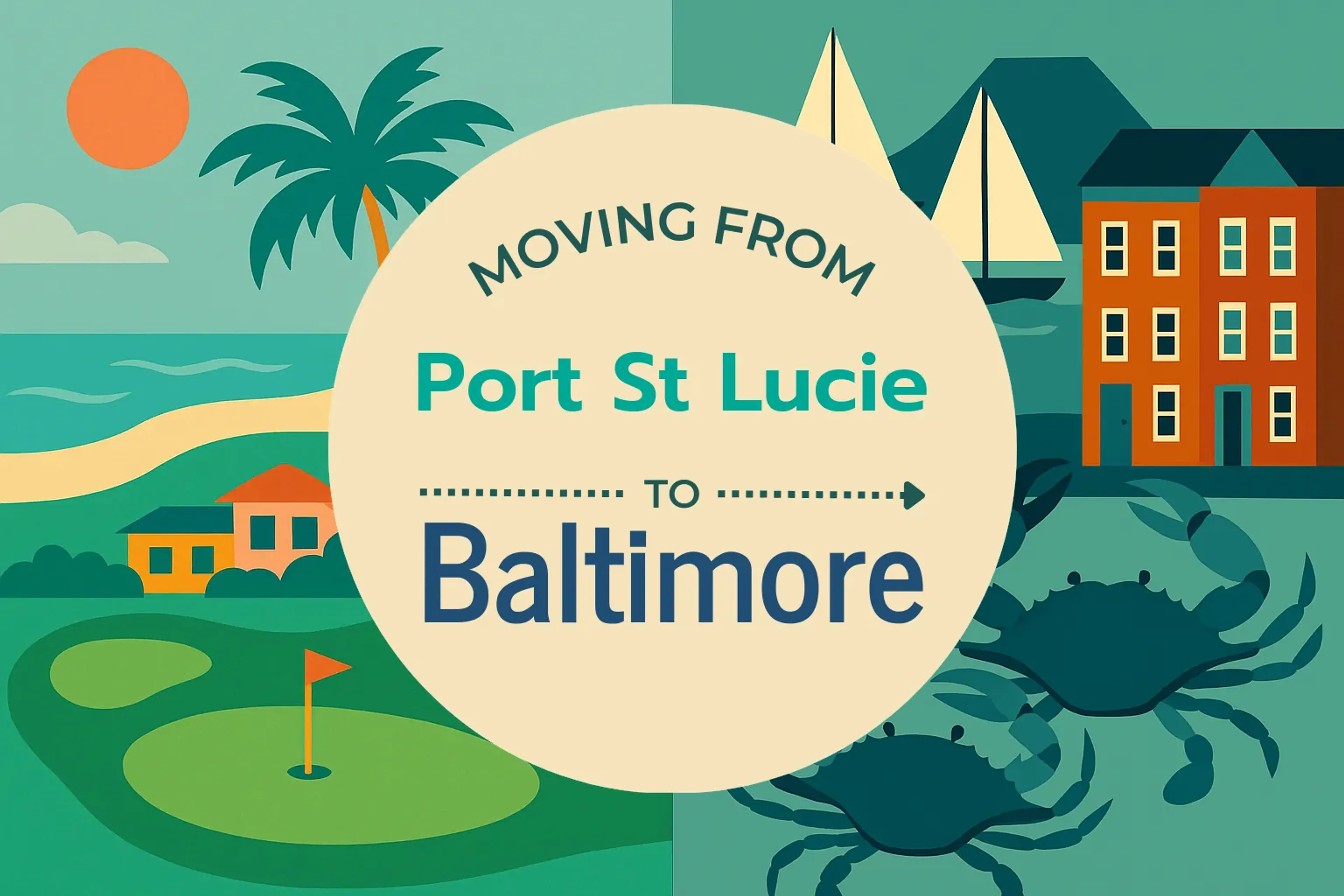 Side-by-side comparison of Port St. Lucie to Baltimore moving companies