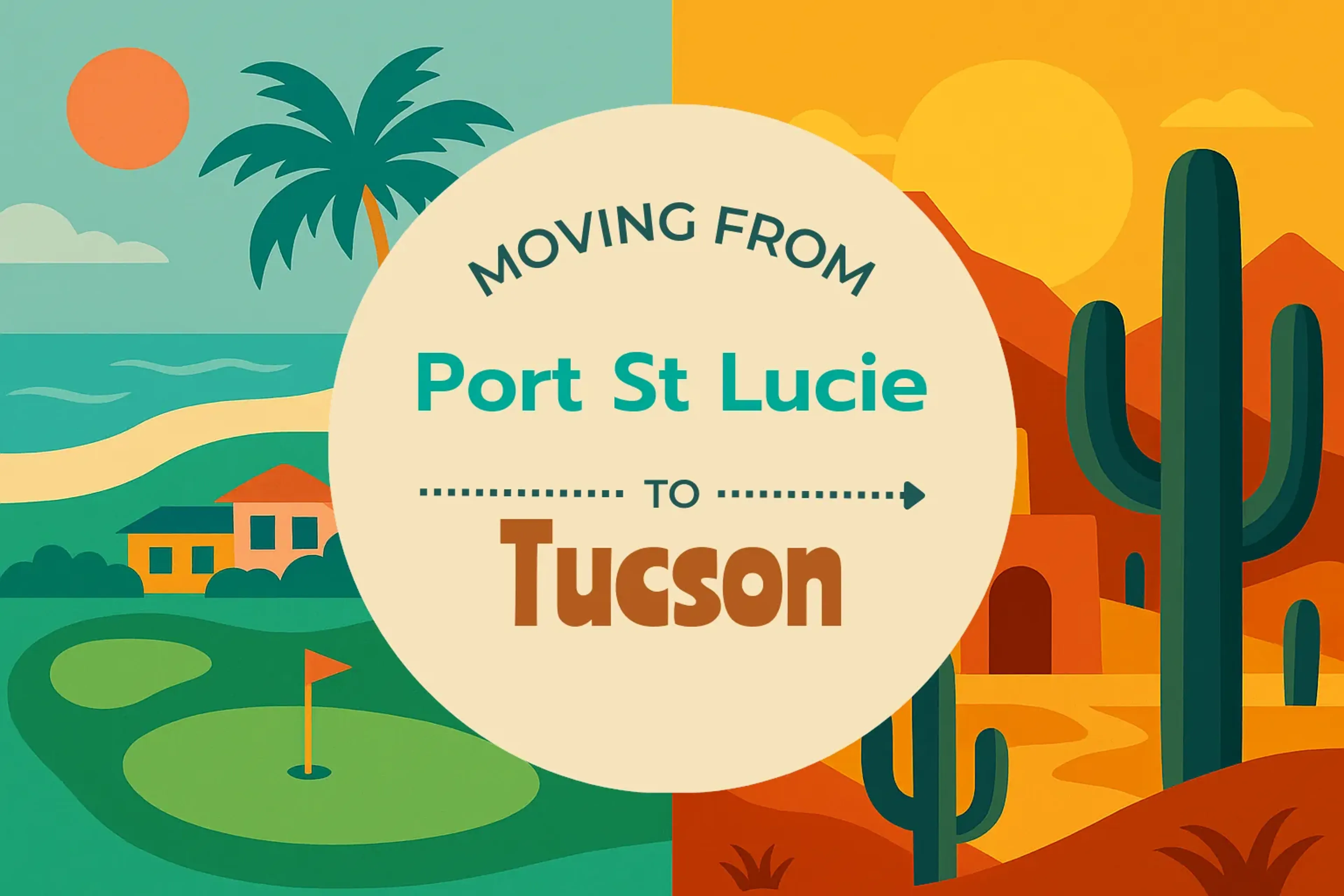 Side-by-side comparison of Port St. Lucie to Tucson moving companies