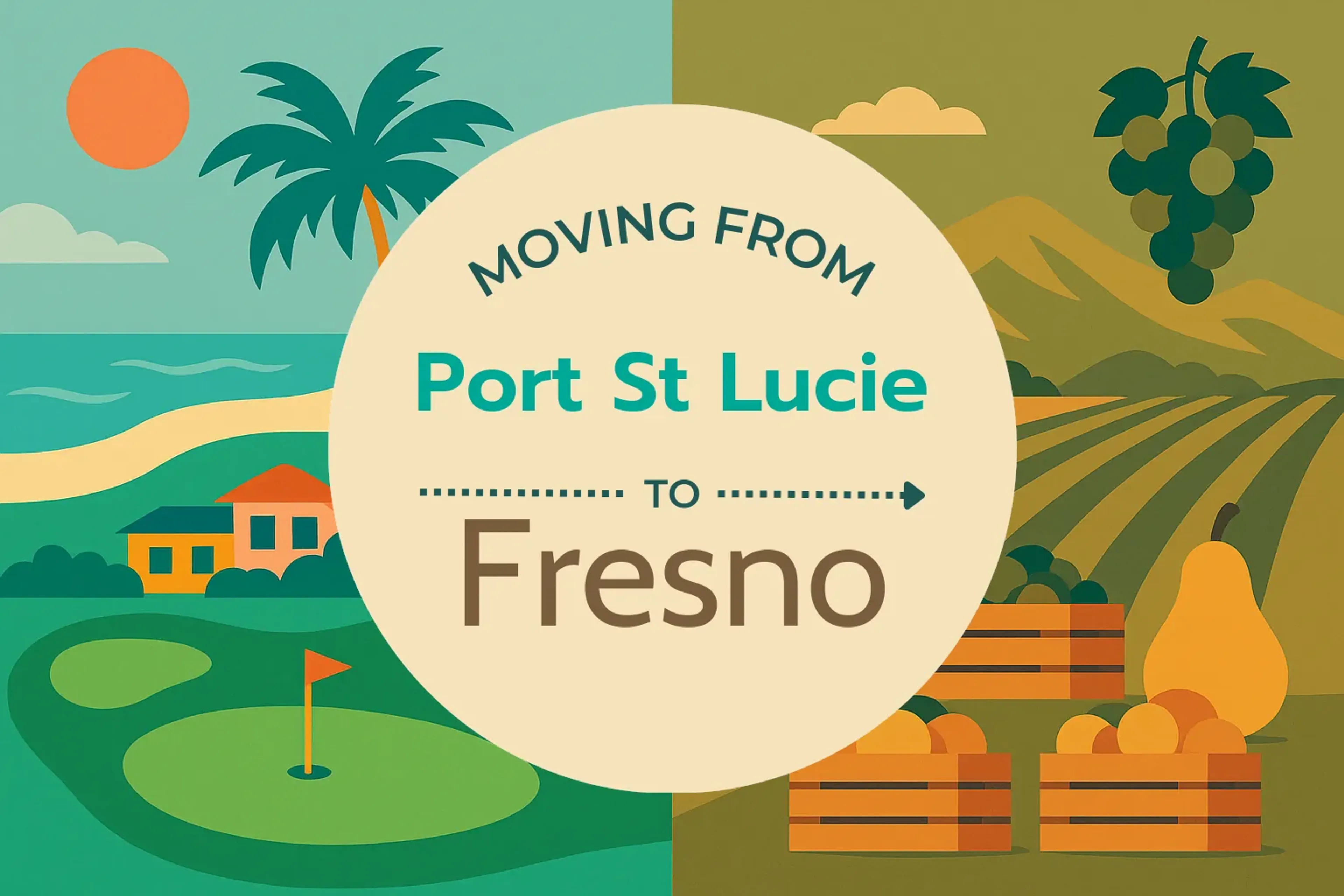 Side-by-side comparison of Port St. Lucie to Fresno moving companies