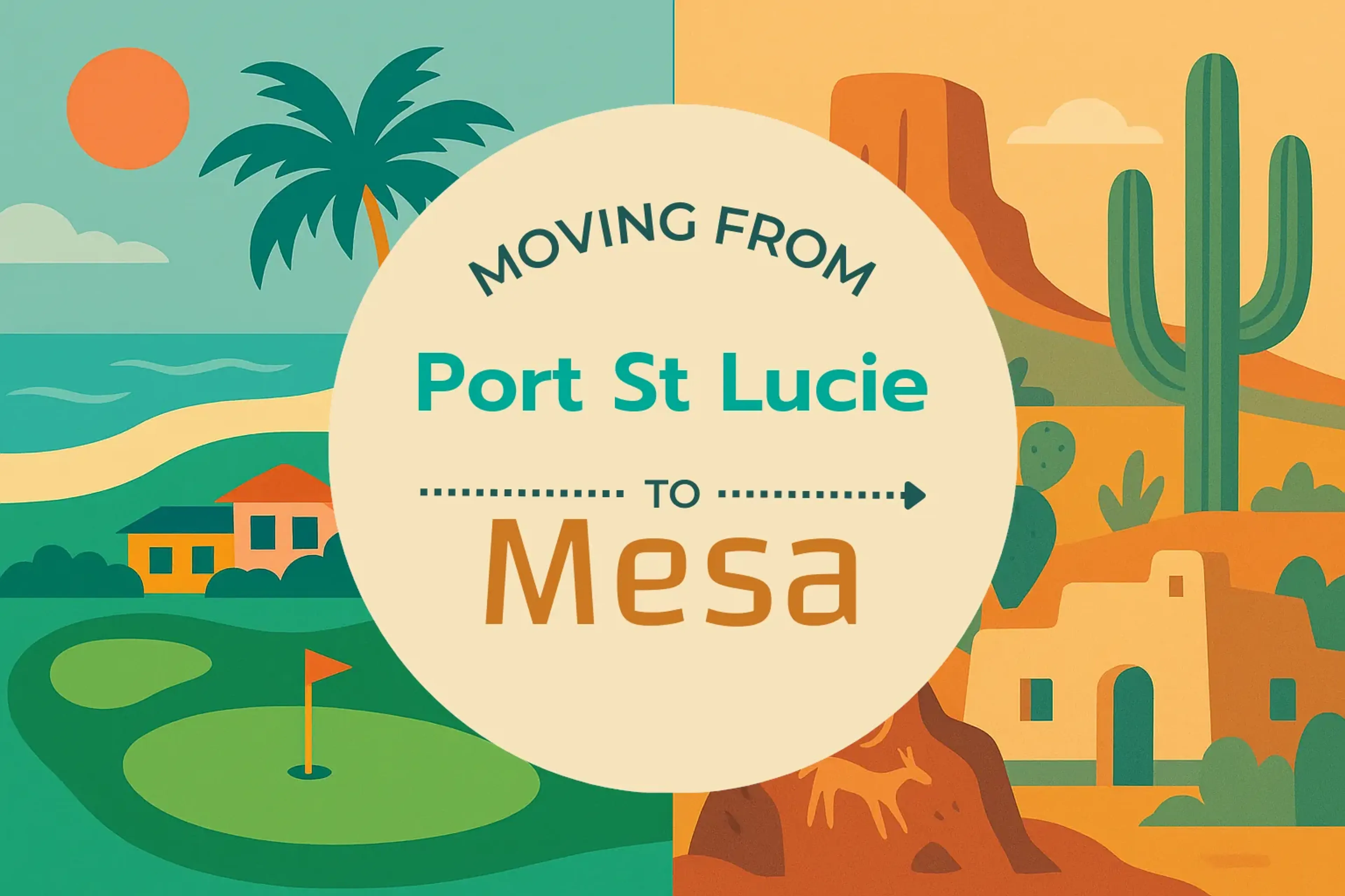 Side-by-side comparison of Port St. Lucie to Mesa moving companies