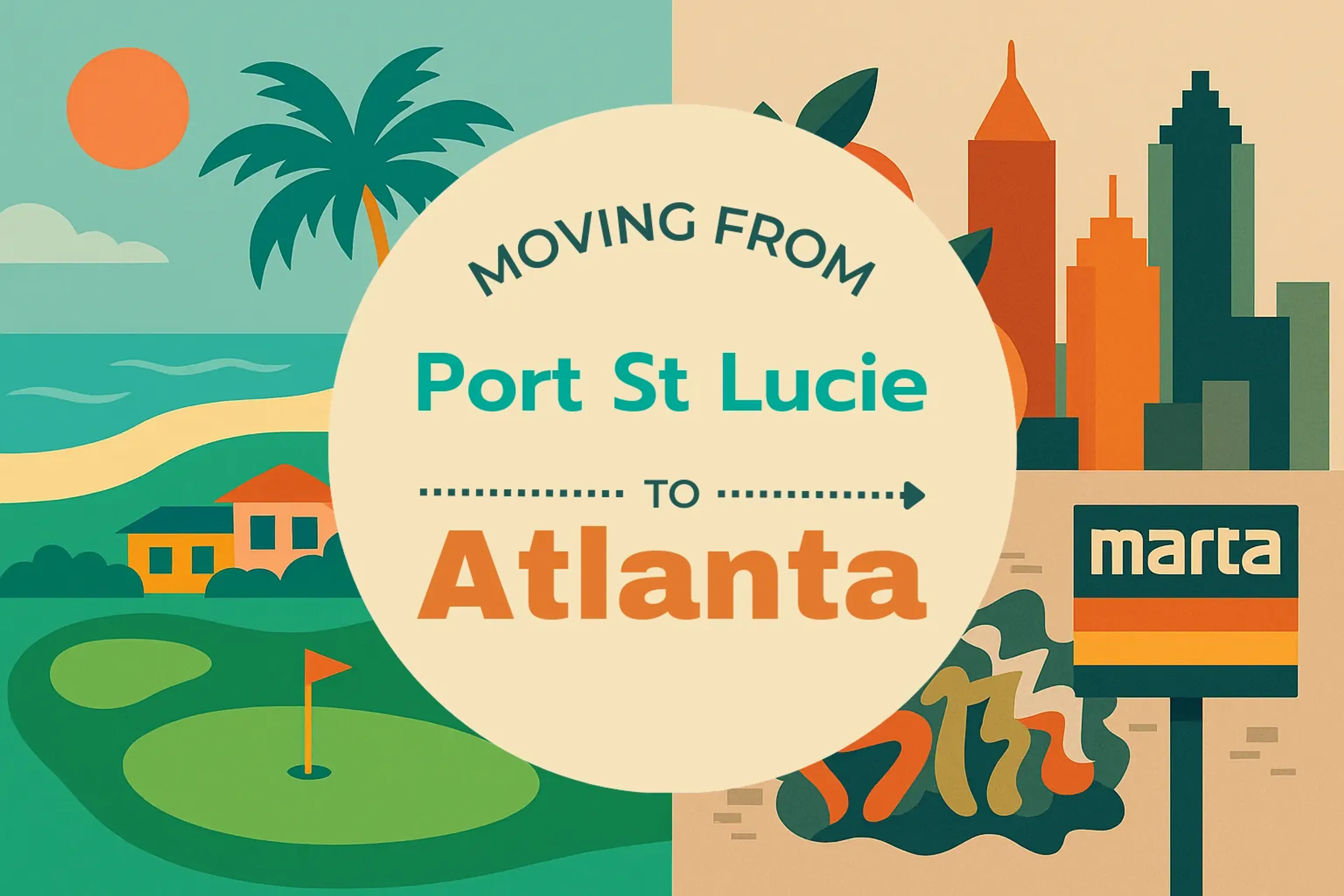 Side-by-side comparison of Port St. Lucie to Atlanta moving companies