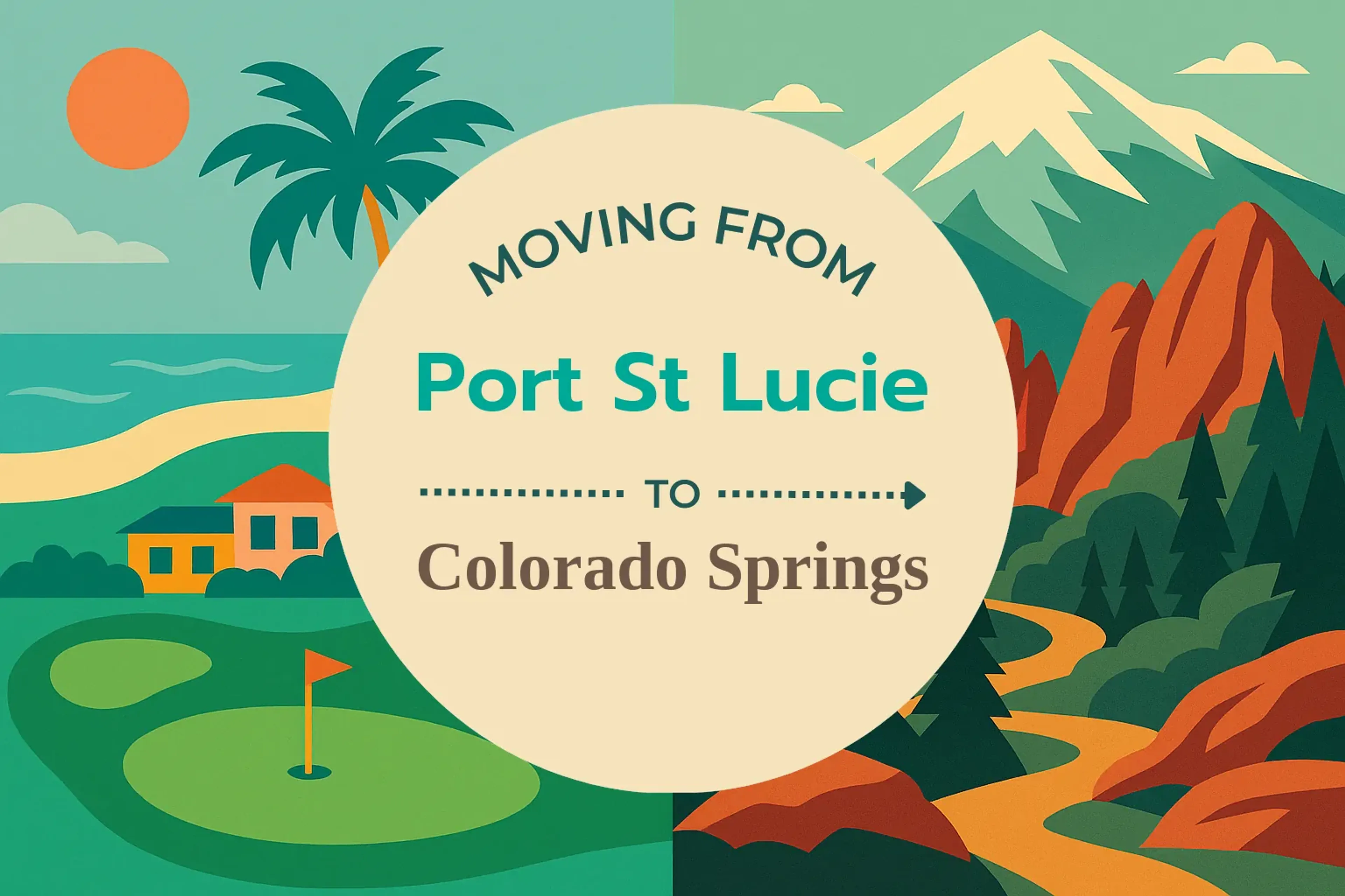 Side-by-side comparison of Port St. Lucie to Colorado Springs moving companies