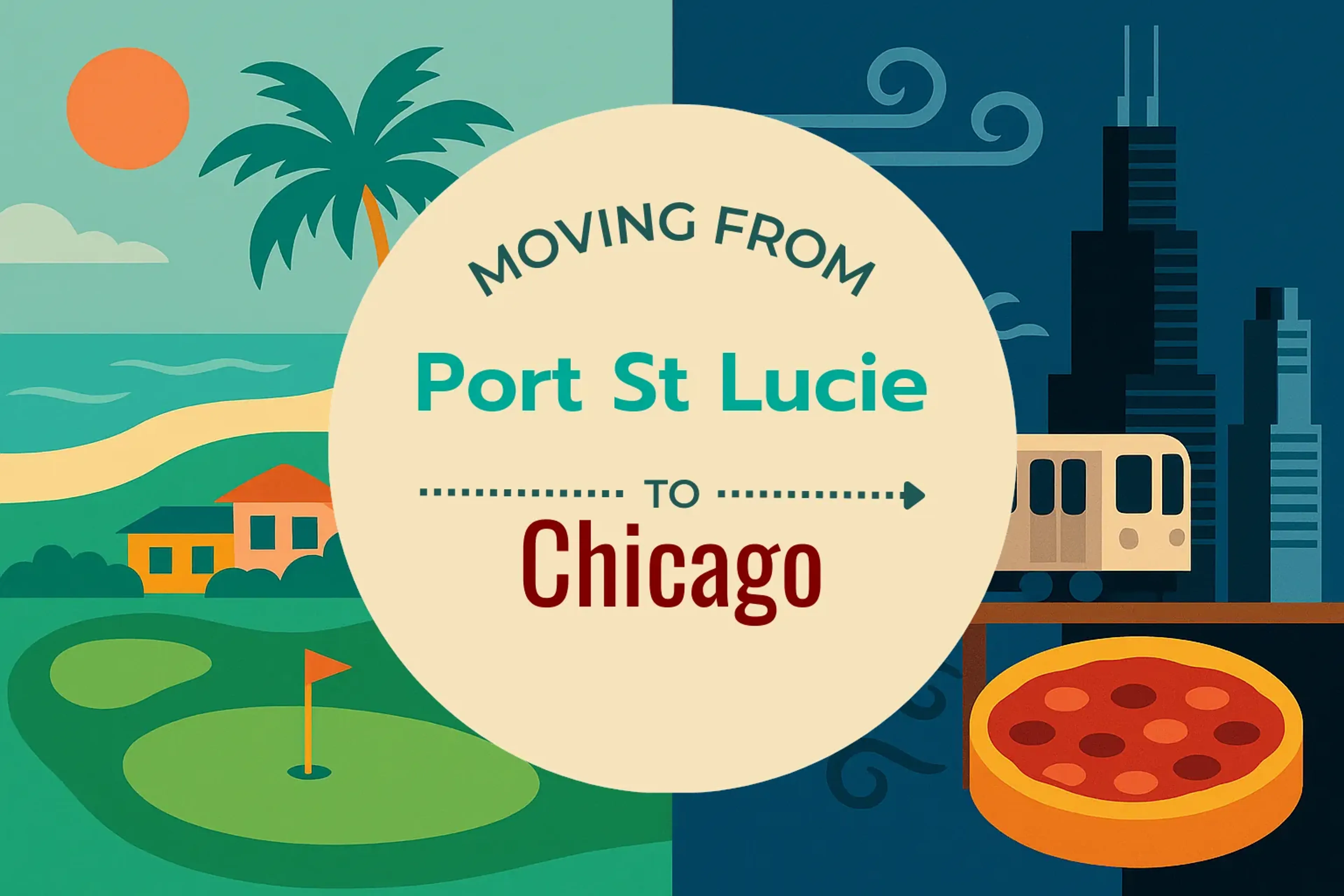 Side-by-side comparison of Port St. Lucie to Chicago moving companies