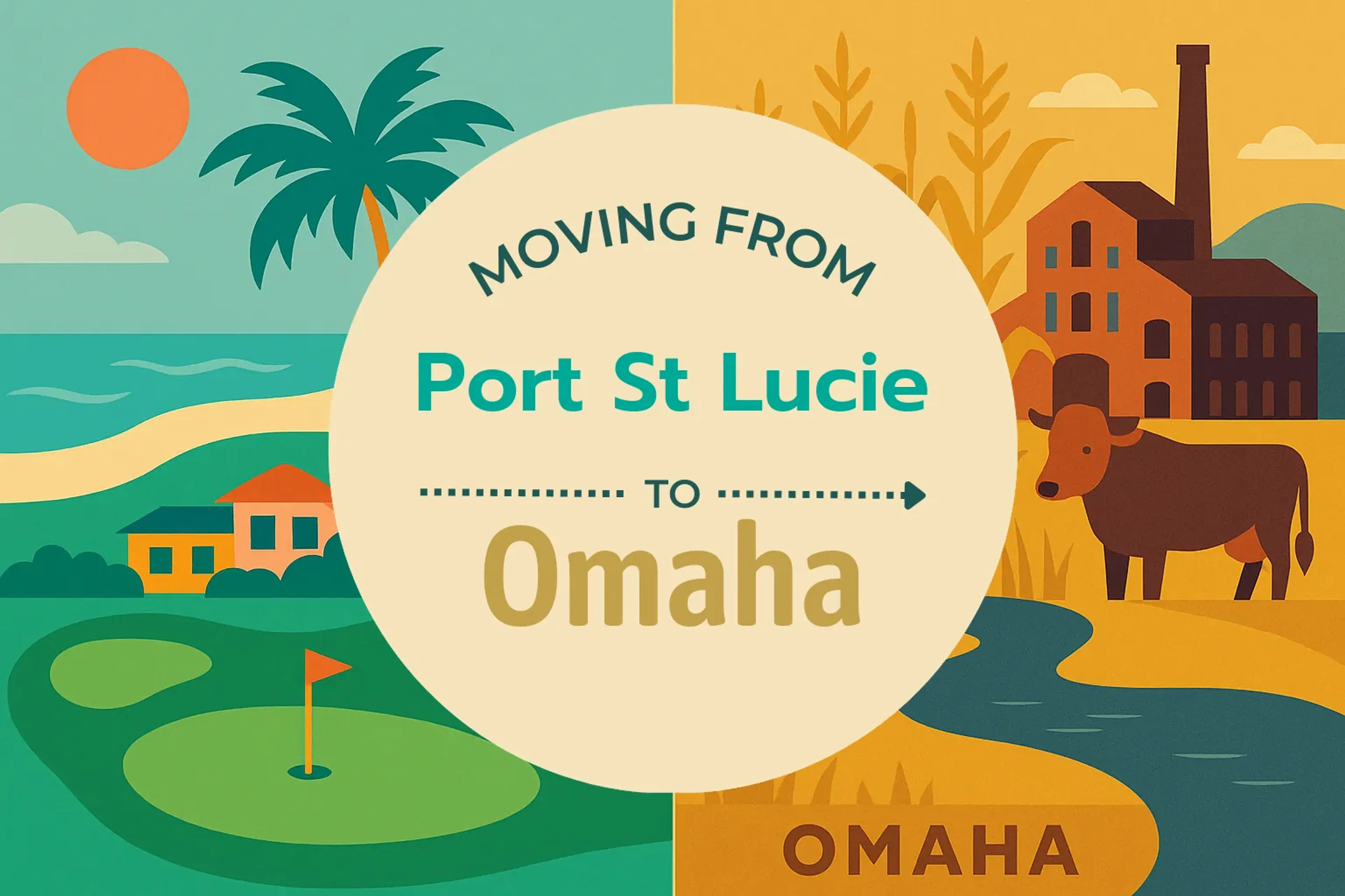 Side-by-side comparison of Port St. Lucie to Omaha moving companies