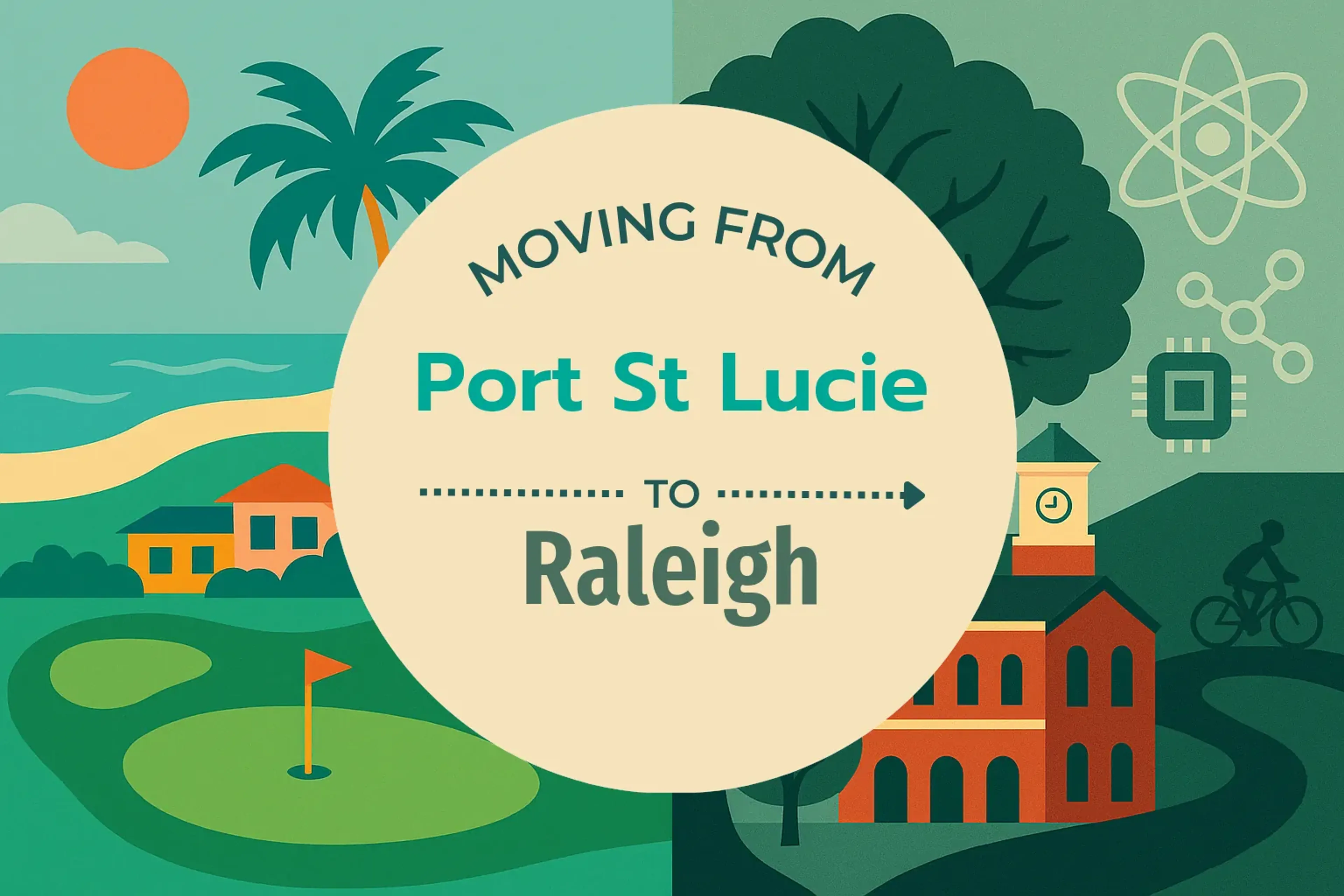 Side-by-side comparison of Port St. Lucie to Raleigh moving companies