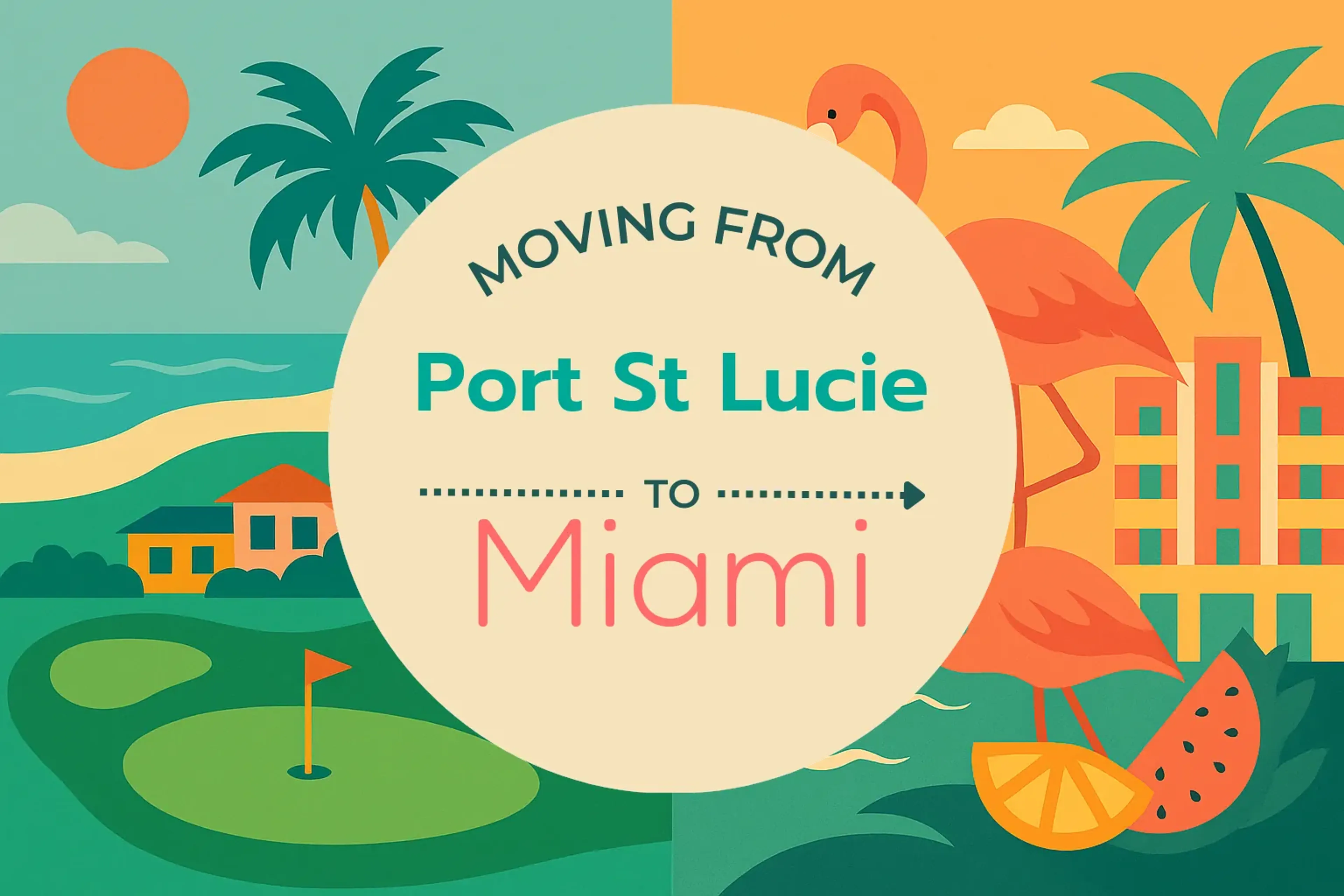 Side-by-side comparison of Port St. Lucie to Miami moving companies