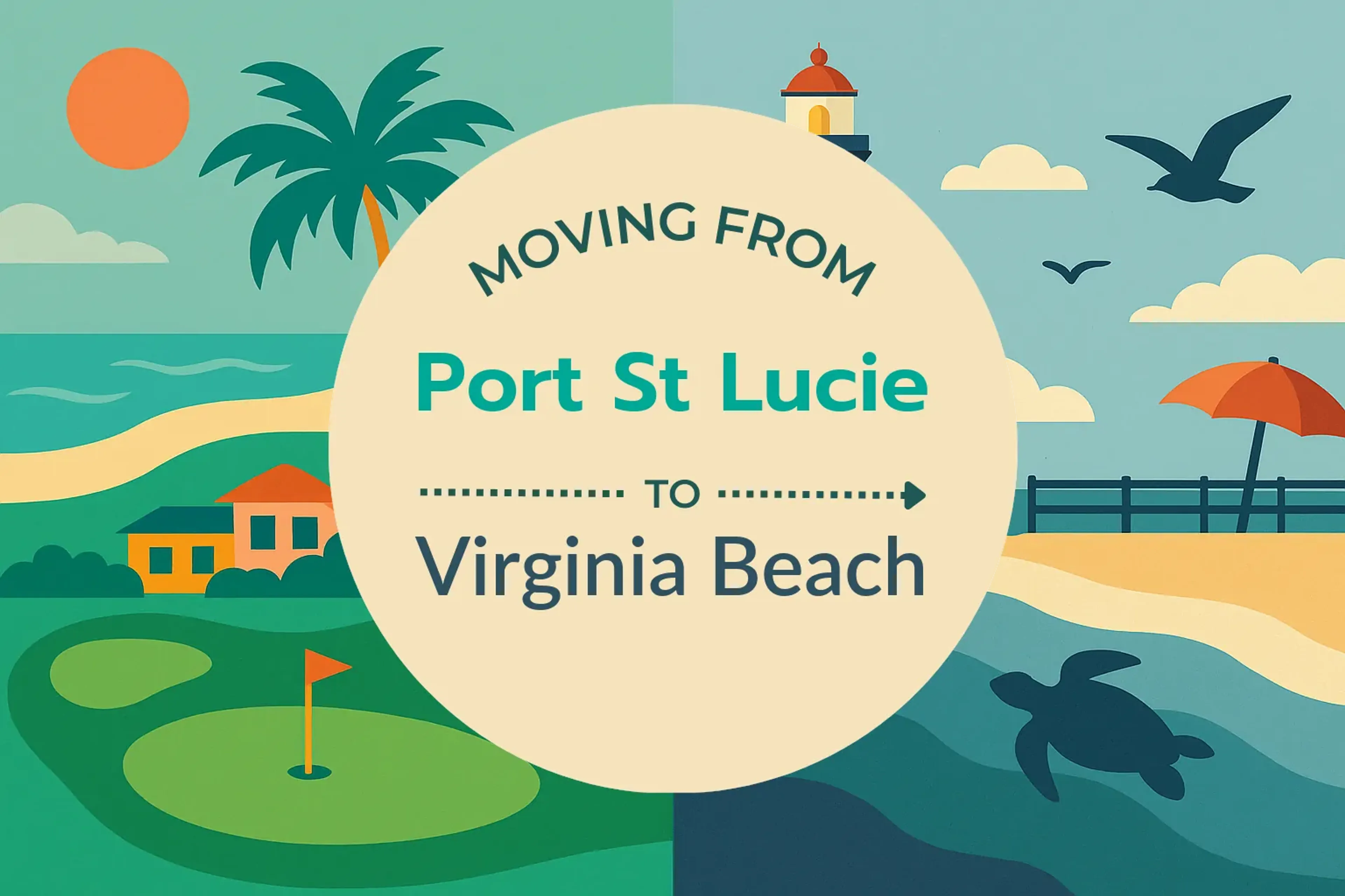 Side-by-side comparison of Port St. Lucie to Virginia Beach moving companies