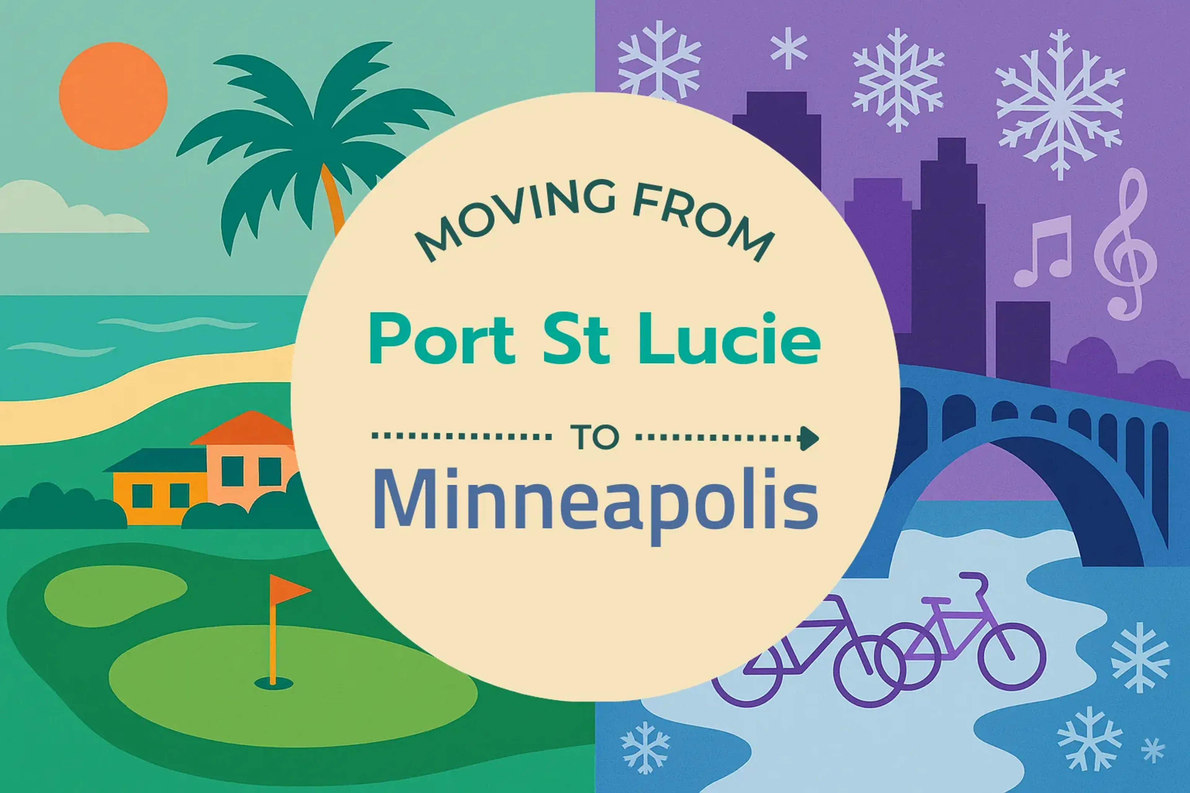 Side-by-side comparison of Port St. Lucie to Minneapolis moving companies