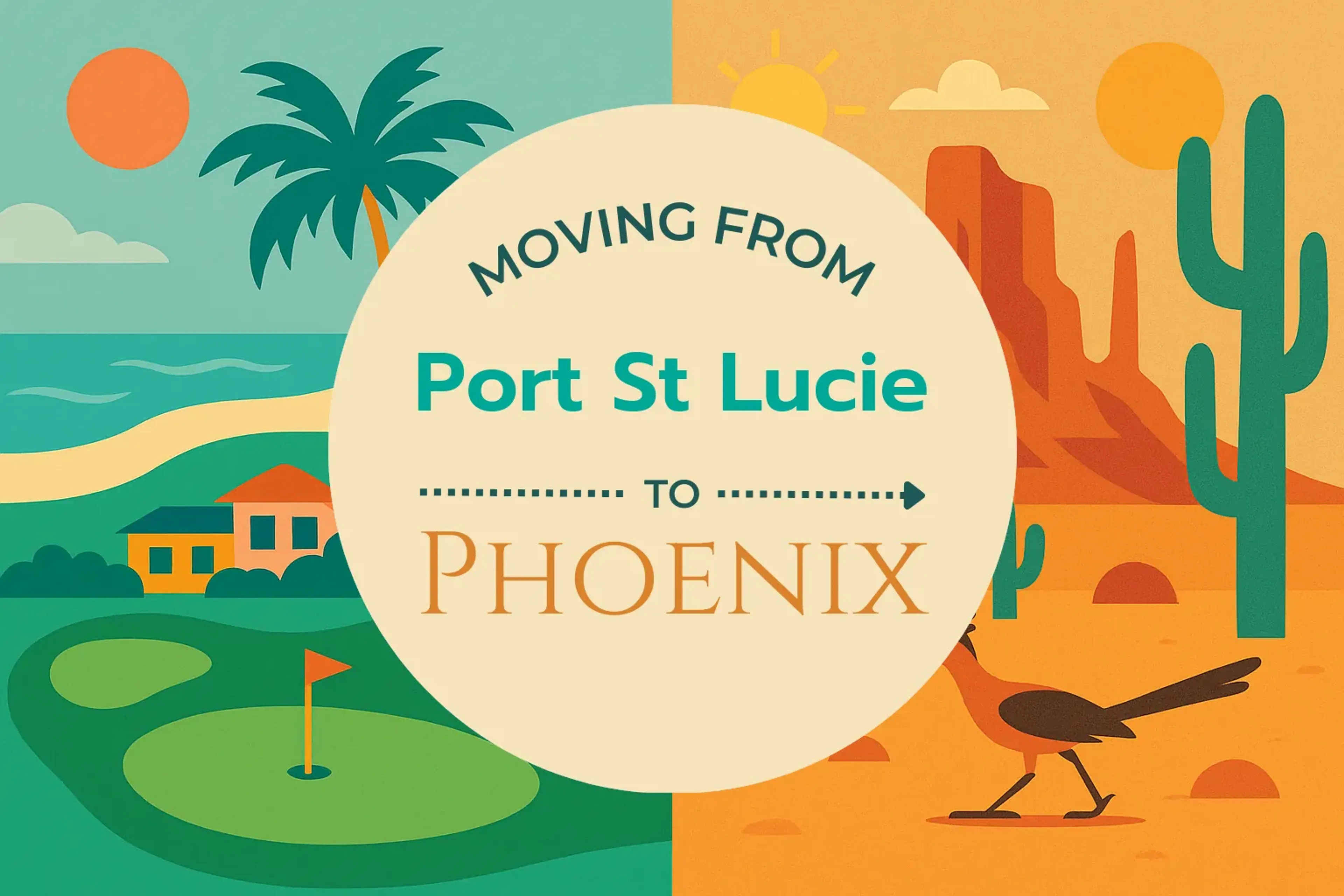 Side-by-side comparison of Port St. Lucie to Phoenix moving companies