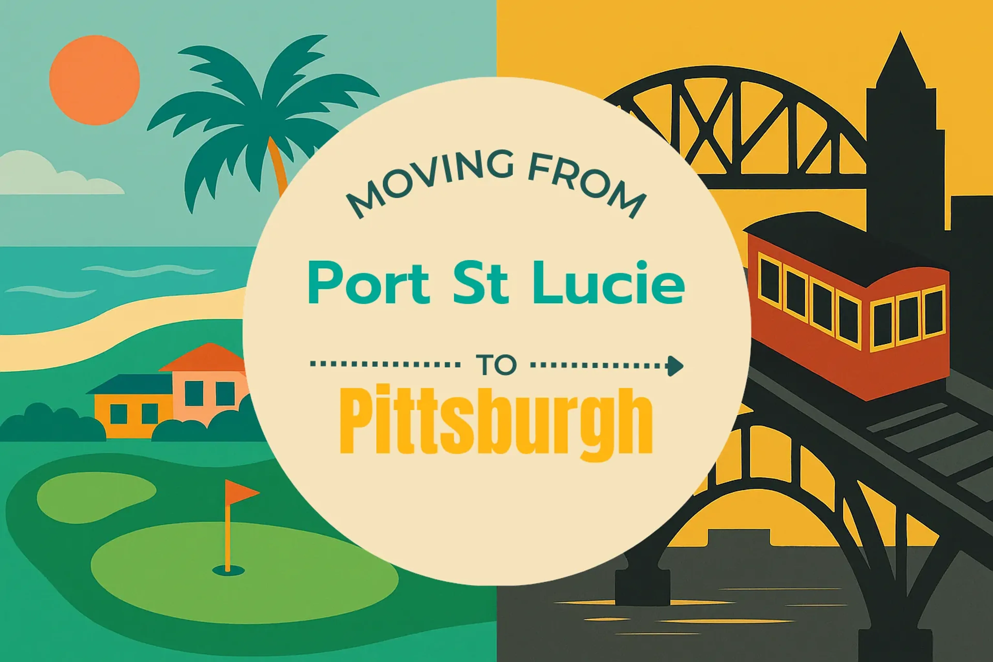 Side-by-side comparison of Port St. Lucie to Pittsburgh moving companies