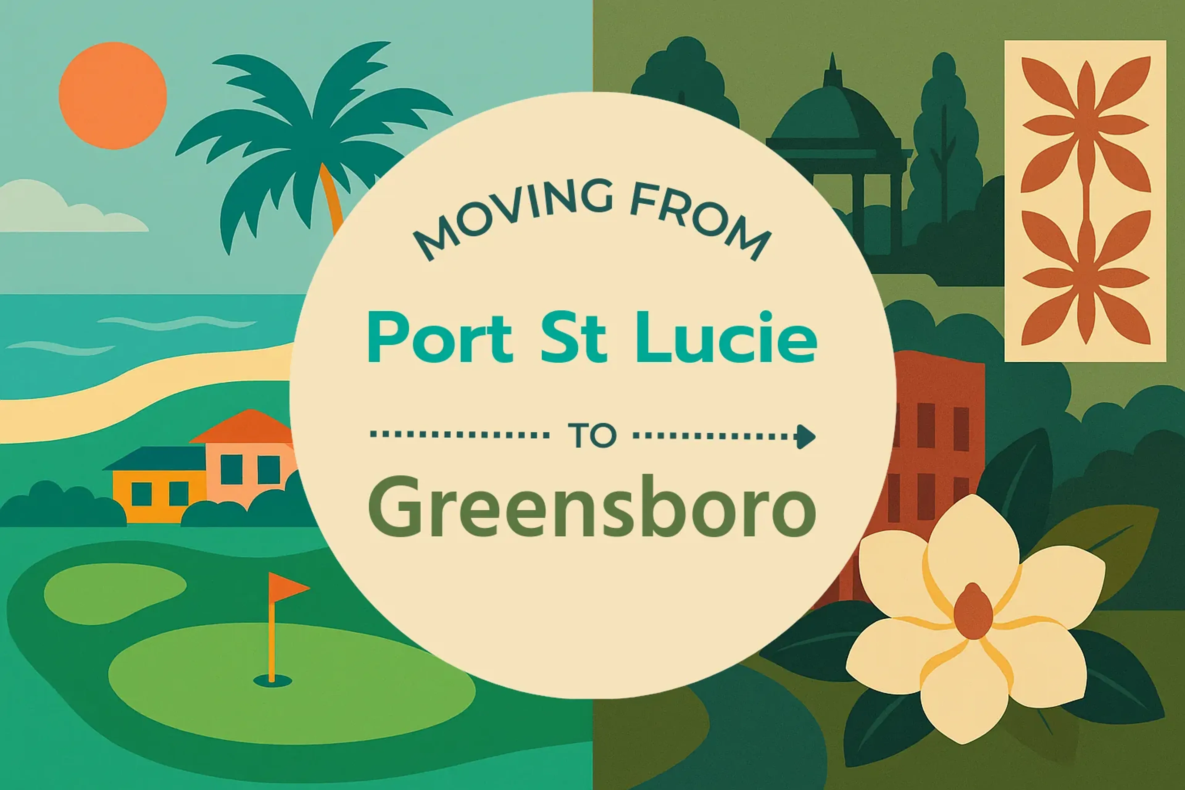 Side-by-side comparison of Port St. Lucie to Greensboro moving companies