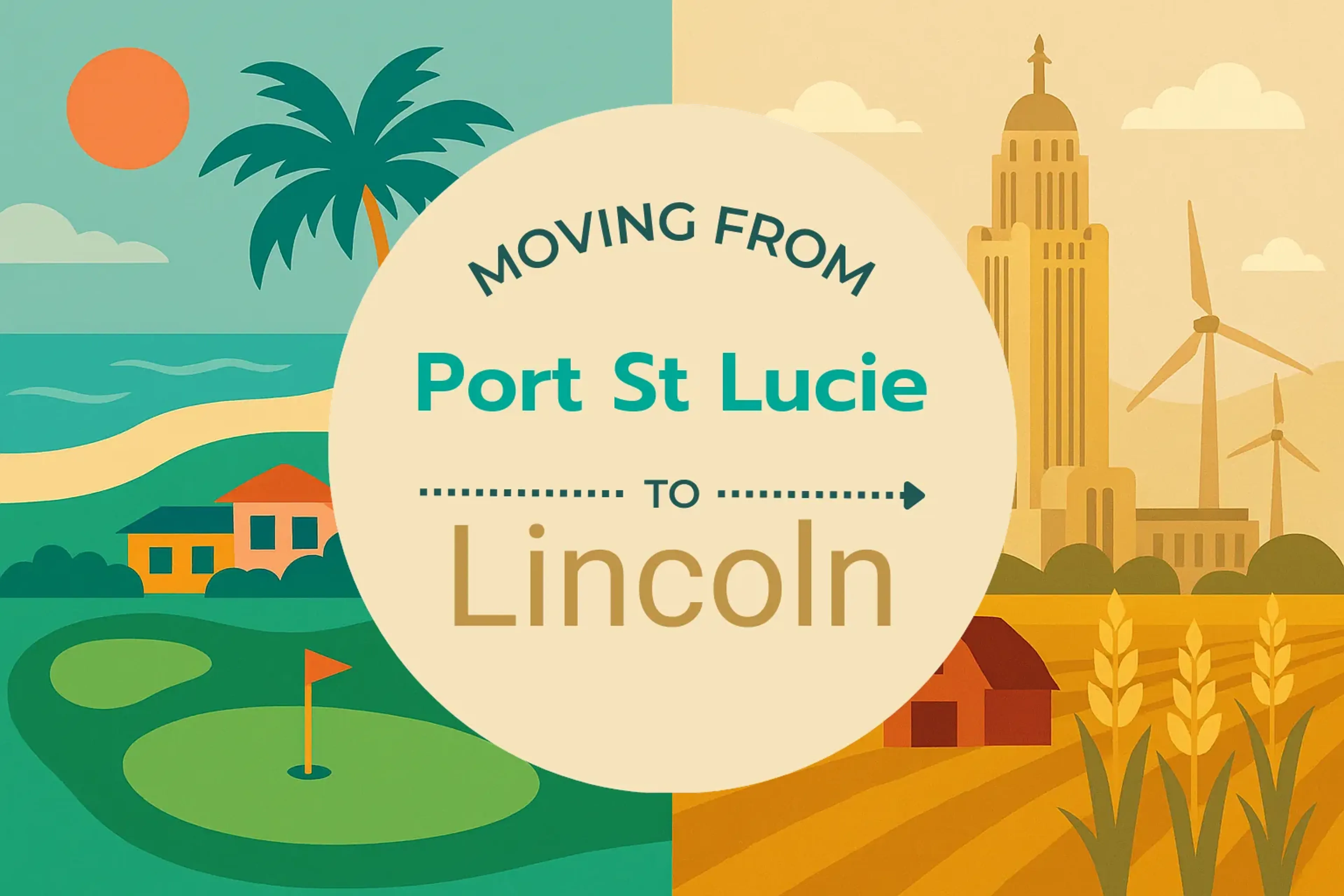 Side-by-side comparison of Port St. Lucie to Lincoln moving companies