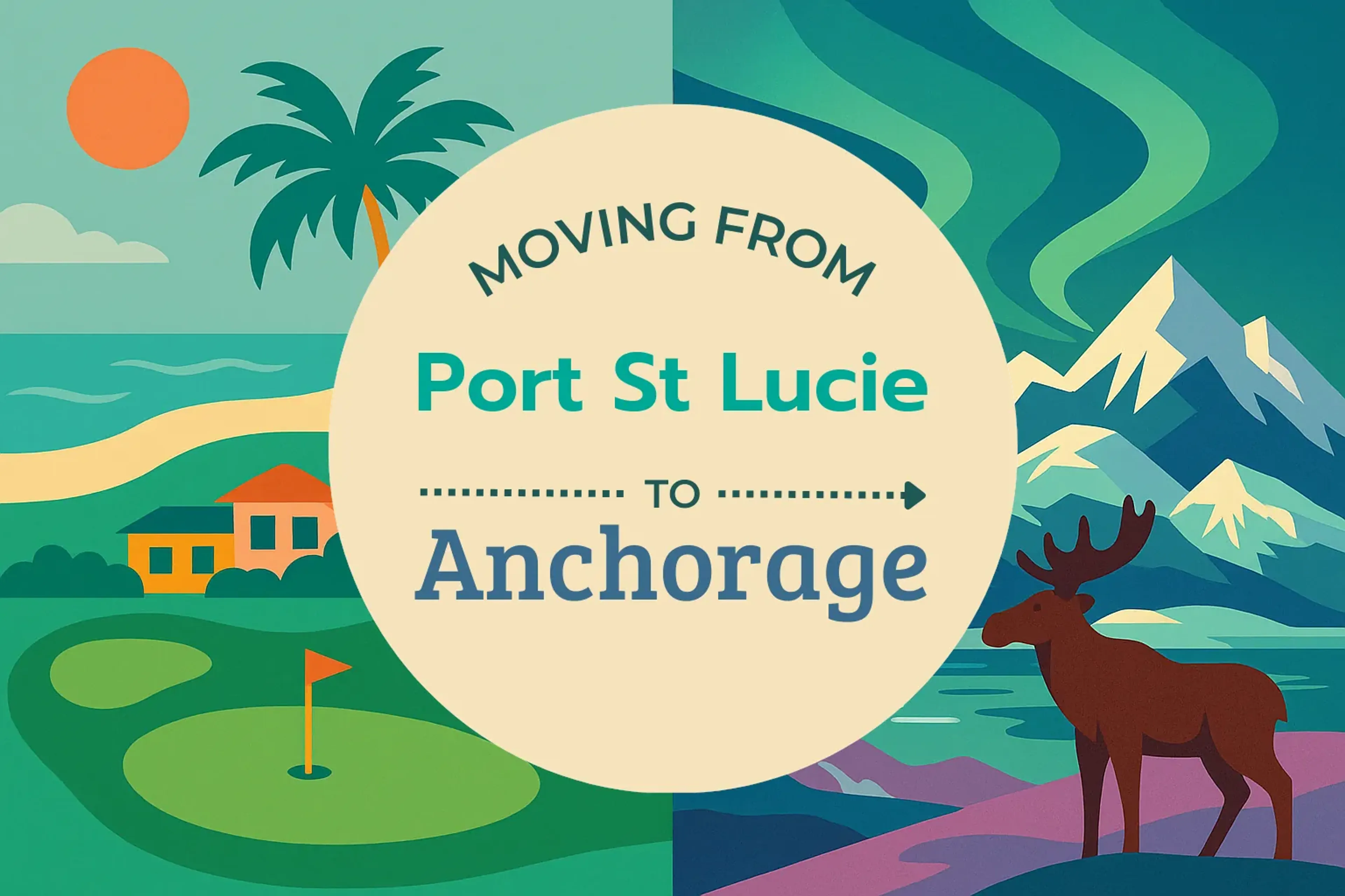 Side-by-side comparison of Port St. Lucie to Anchorage moving companies