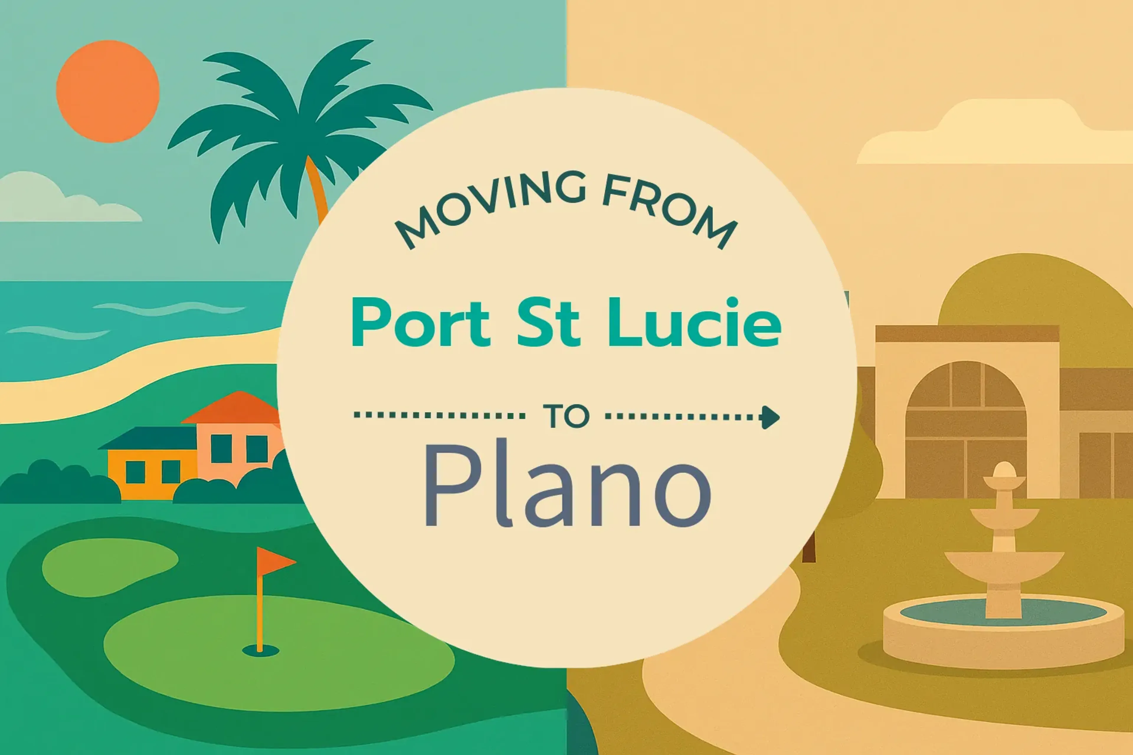 Side-by-side comparison of Port St. Lucie to Plano moving companies