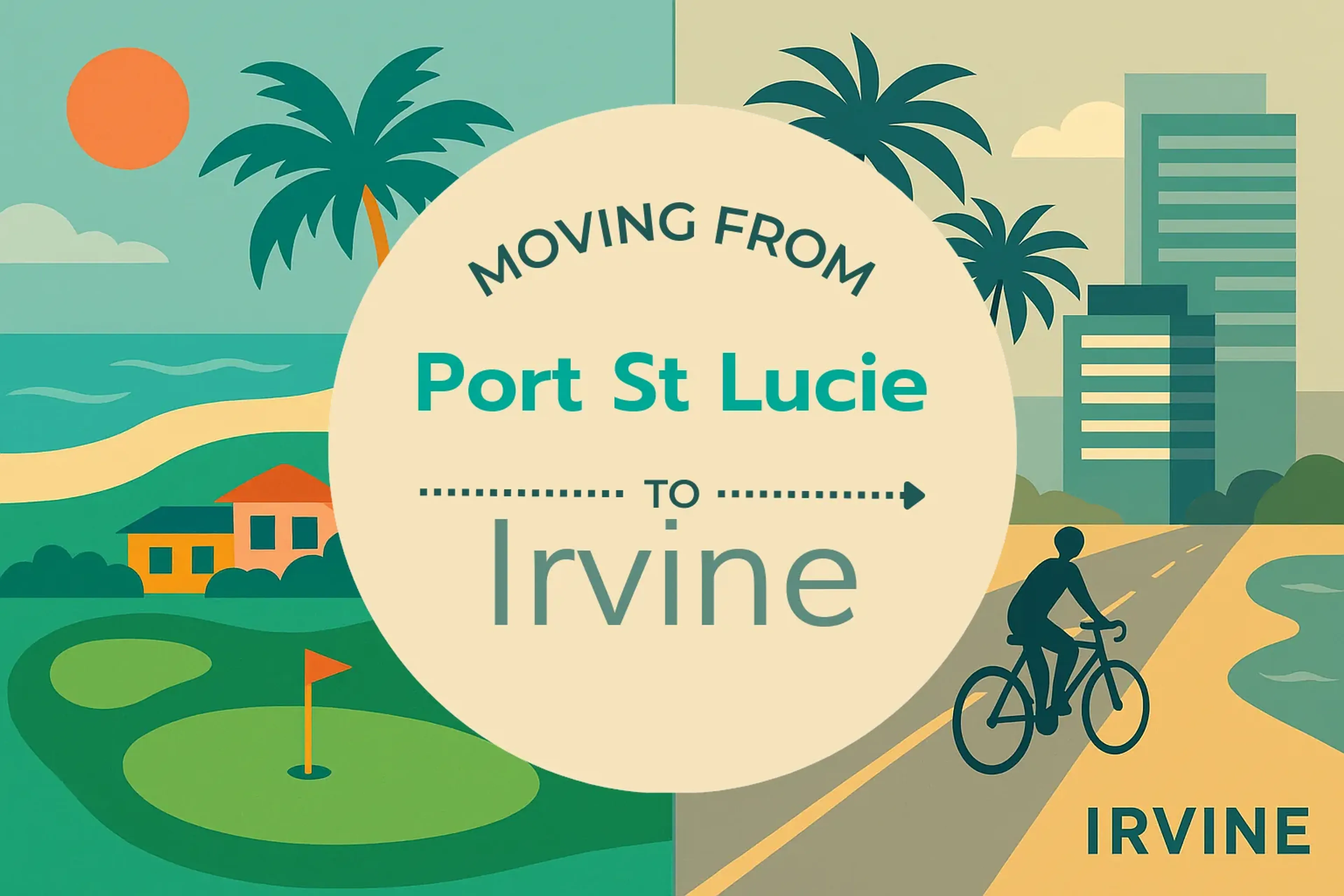 Side-by-side comparison of Port St. Lucie to Irvine moving companies