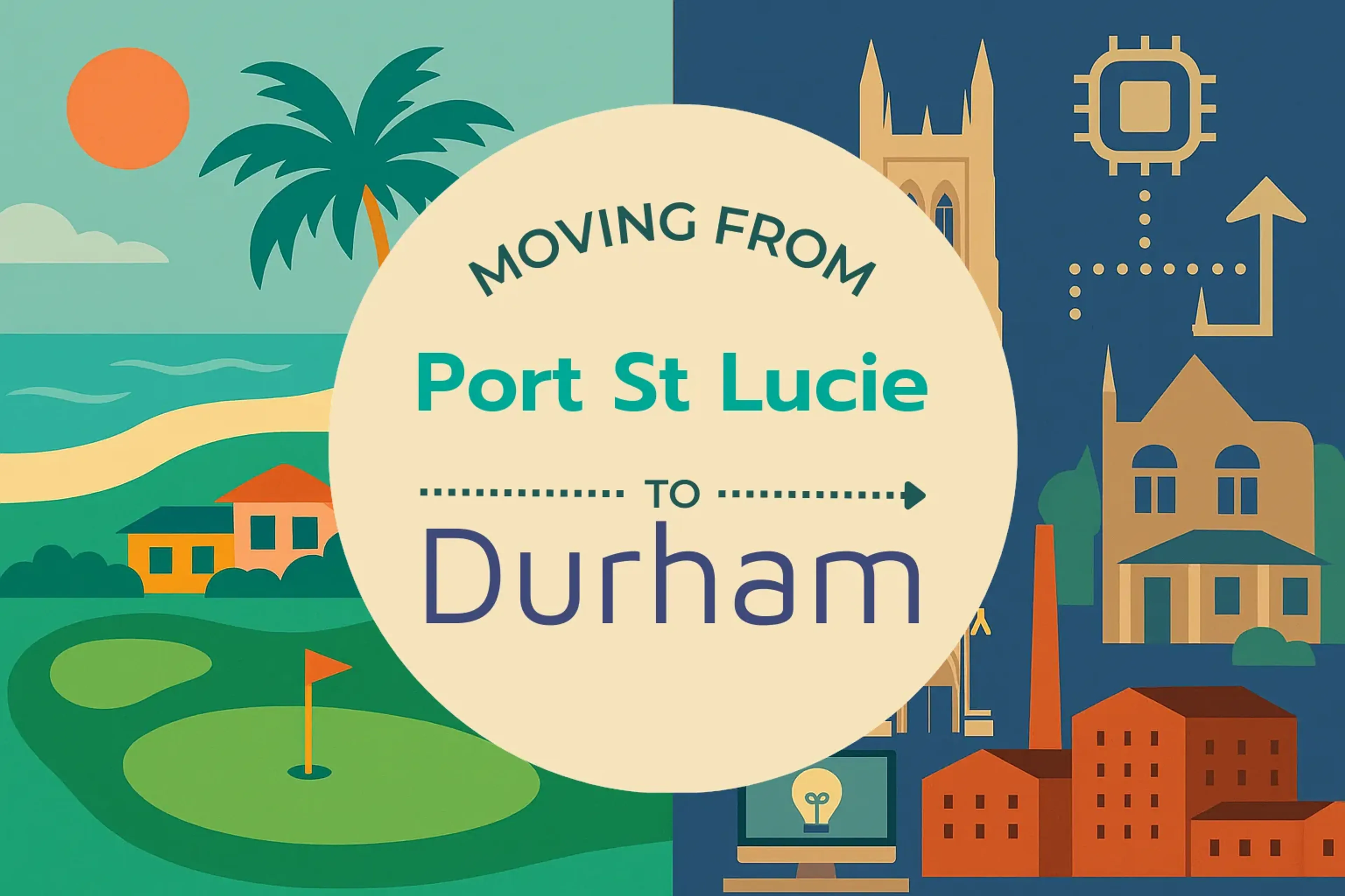Side-by-side comparison of Port St. Lucie to Durham moving companies
