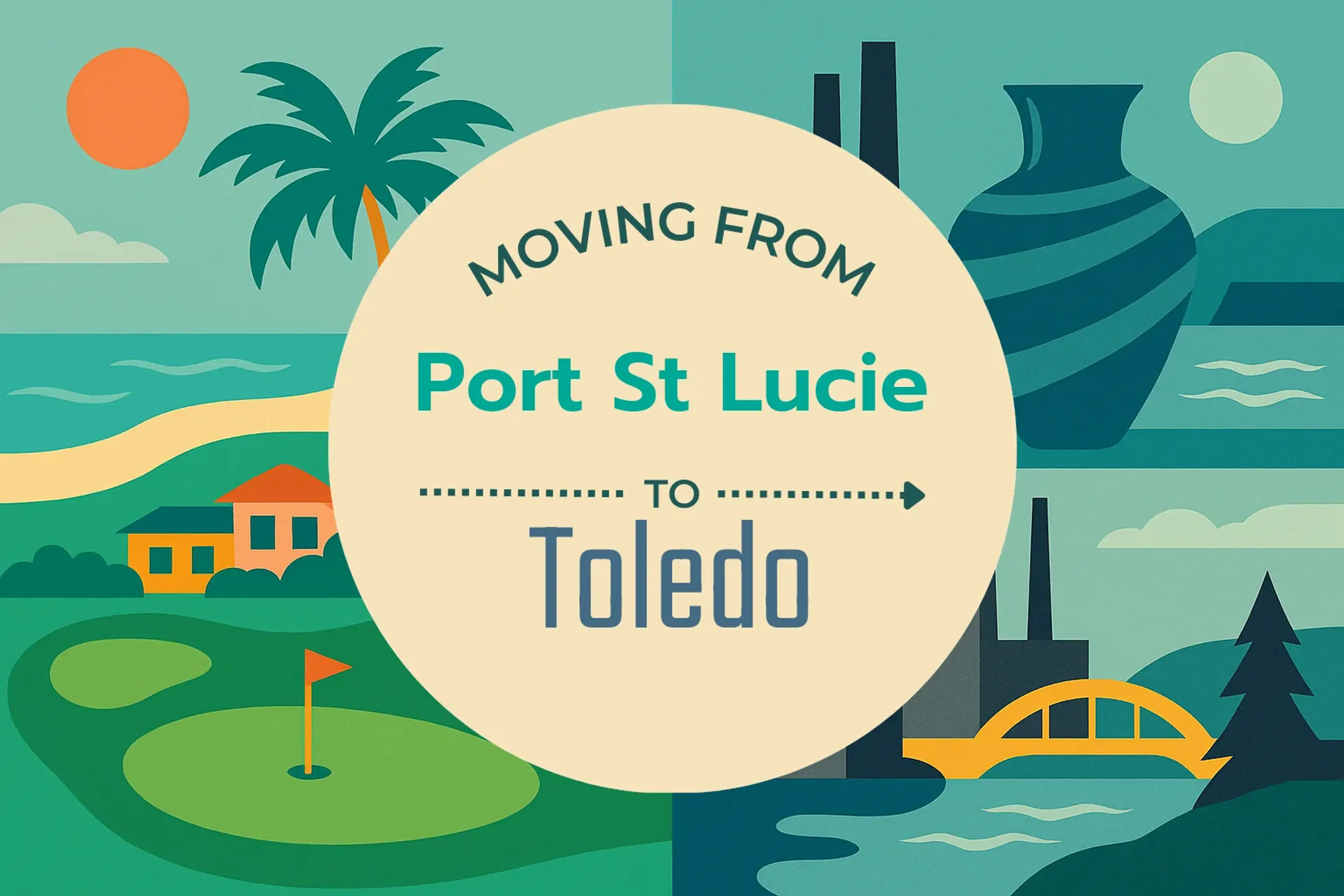 Side-by-side comparison of Port St. Lucie to Toledo moving companies