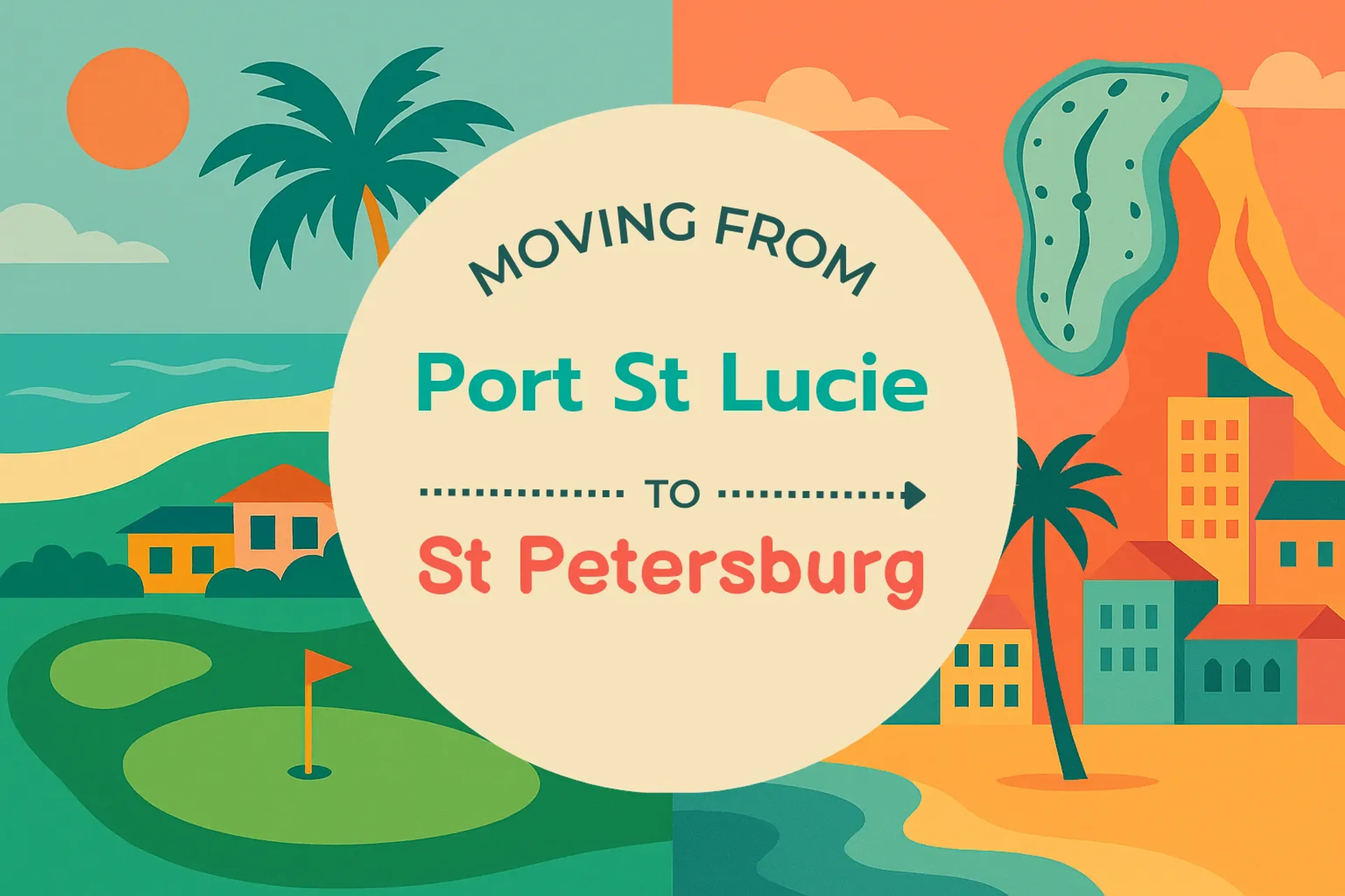 Side-by-side comparison of Port St. Lucie to St. Petersburg moving companies