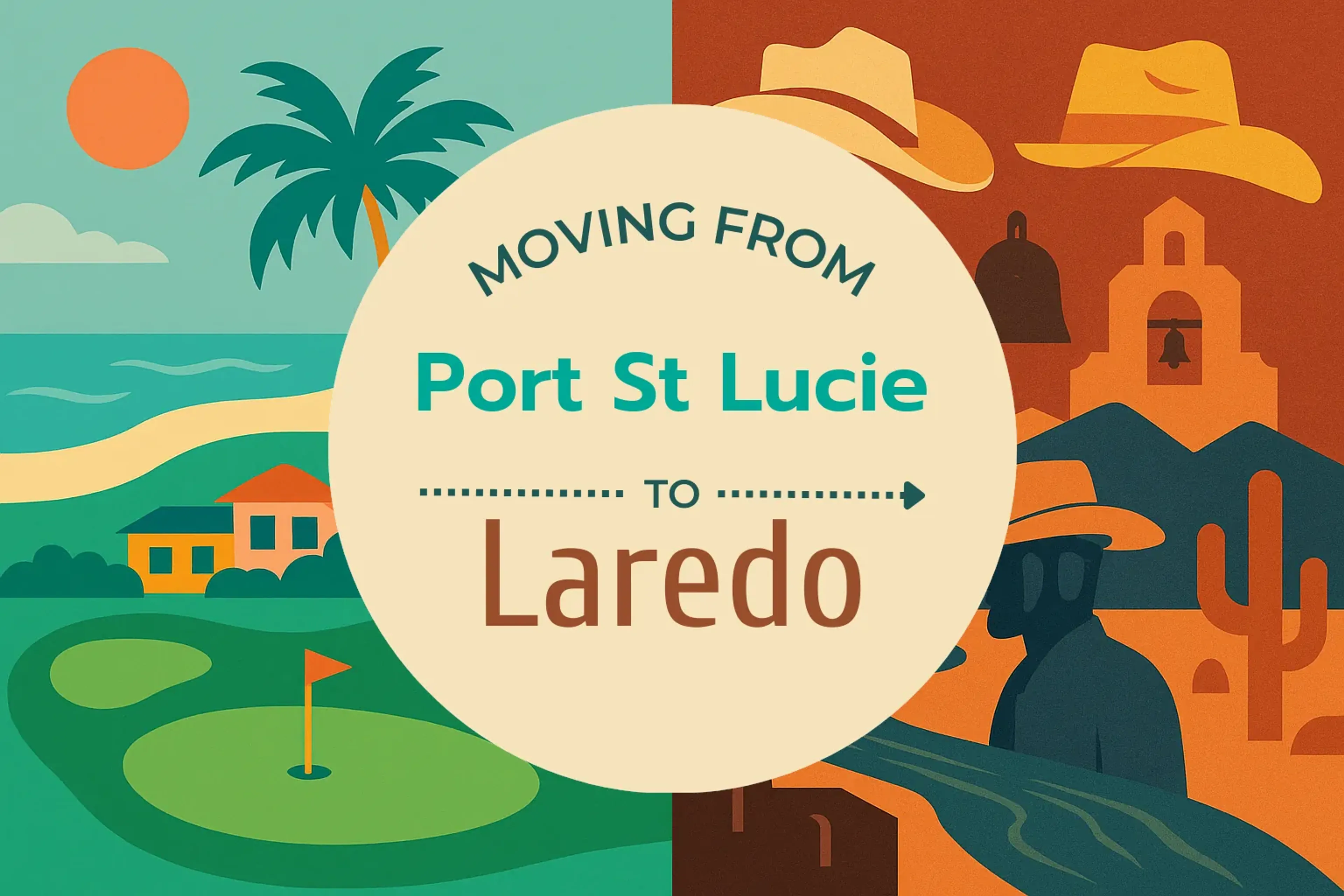 Side-by-side comparison of Port St. Lucie to Laredo moving companies