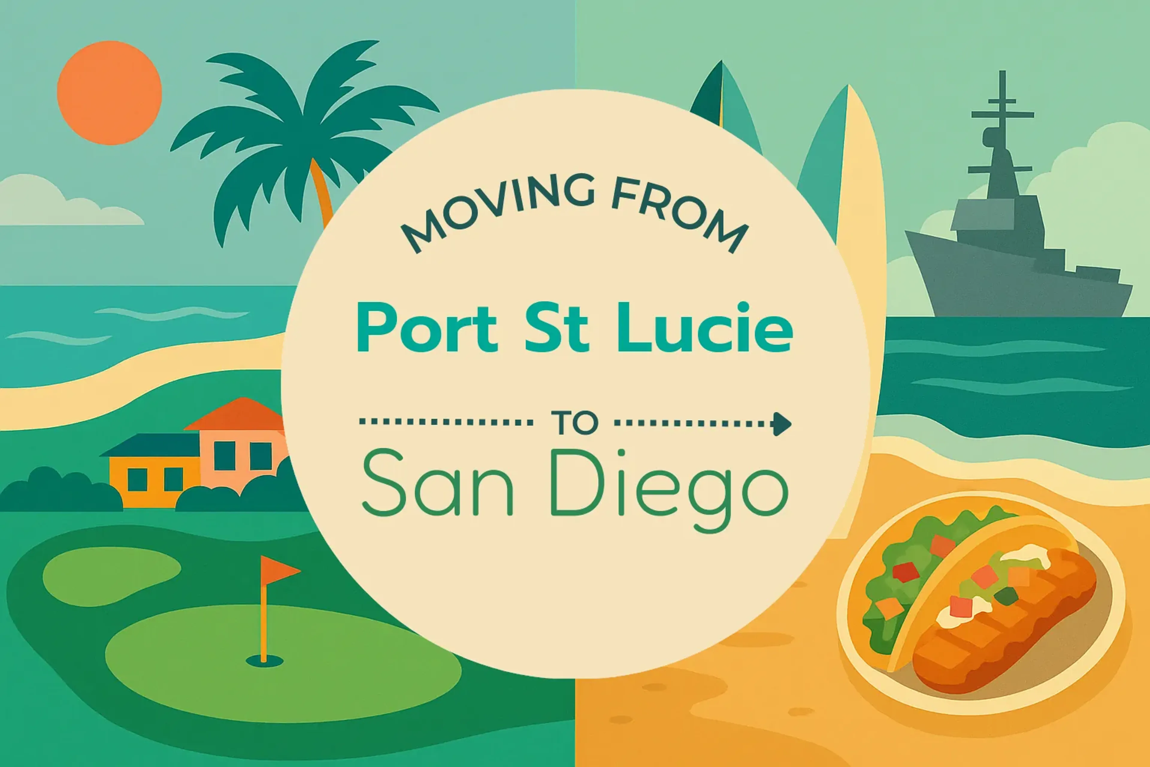 Side-by-side comparison of Port St. Lucie to San Diego moving companies