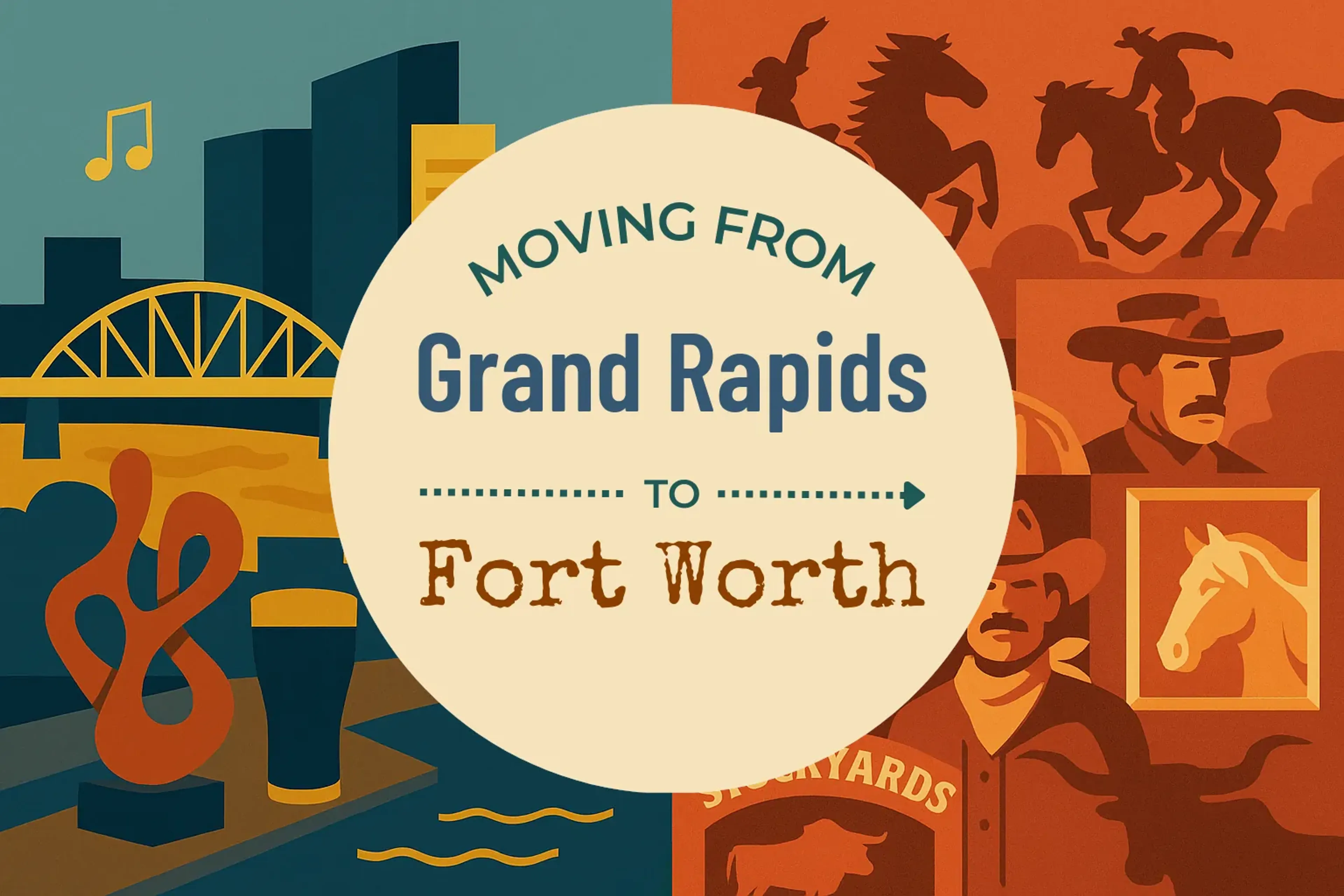 Side-by-side comparison of Grand Rapids to Fort Worth moving companies