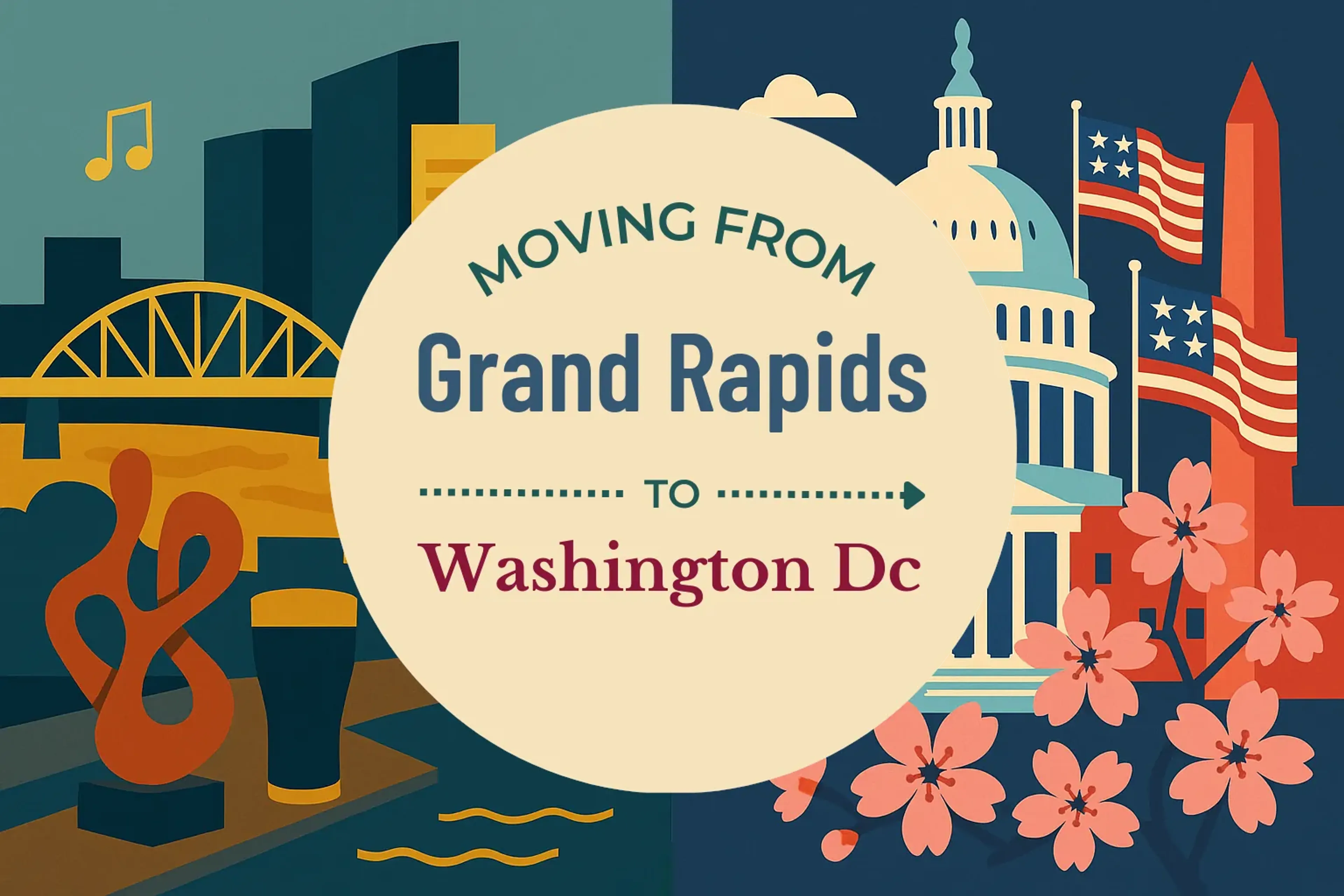 Side-by-side comparison of Grand Rapids to Washington DC moving companies