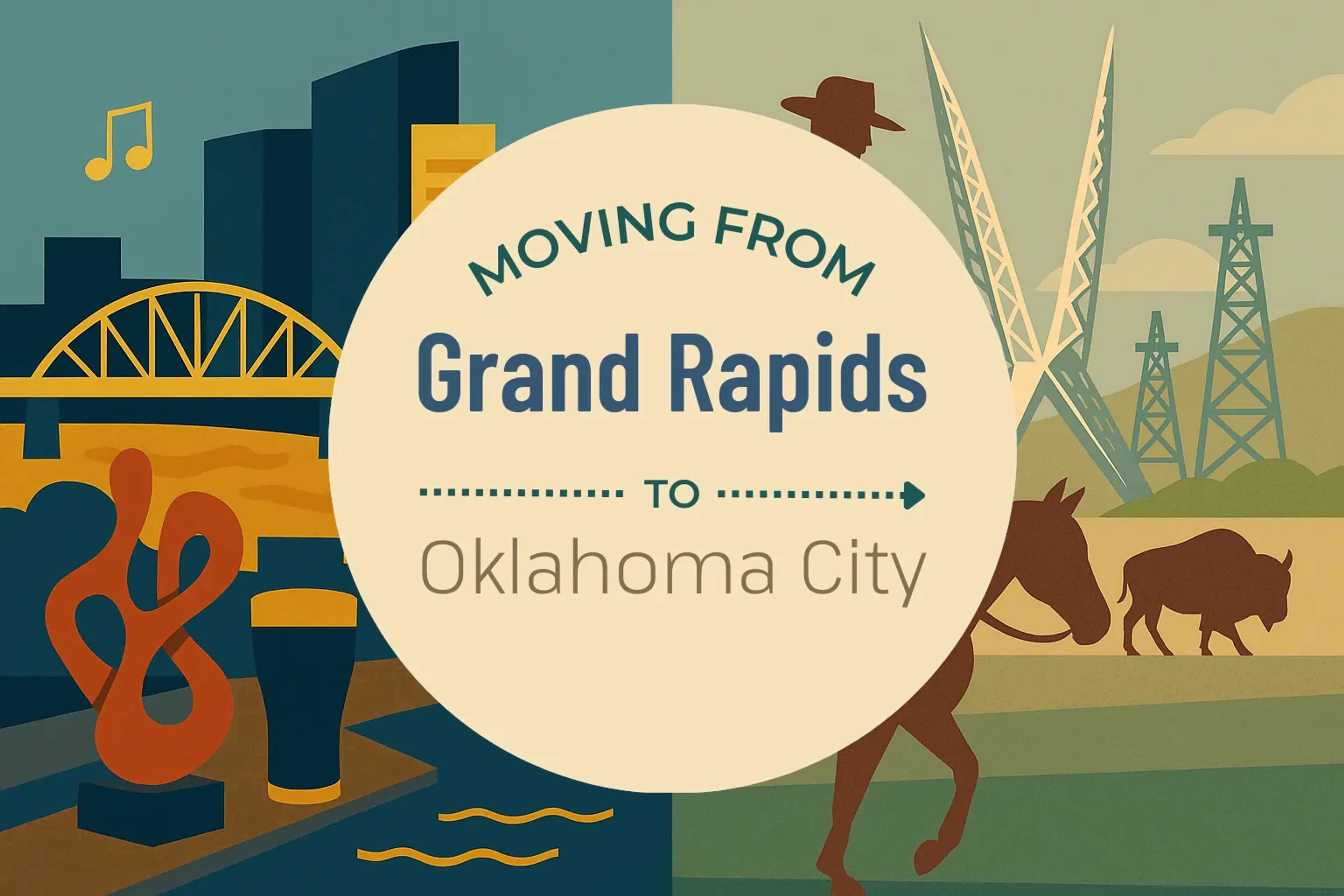 Side-by-side comparison of Grand Rapids to Oklahoma City moving companies