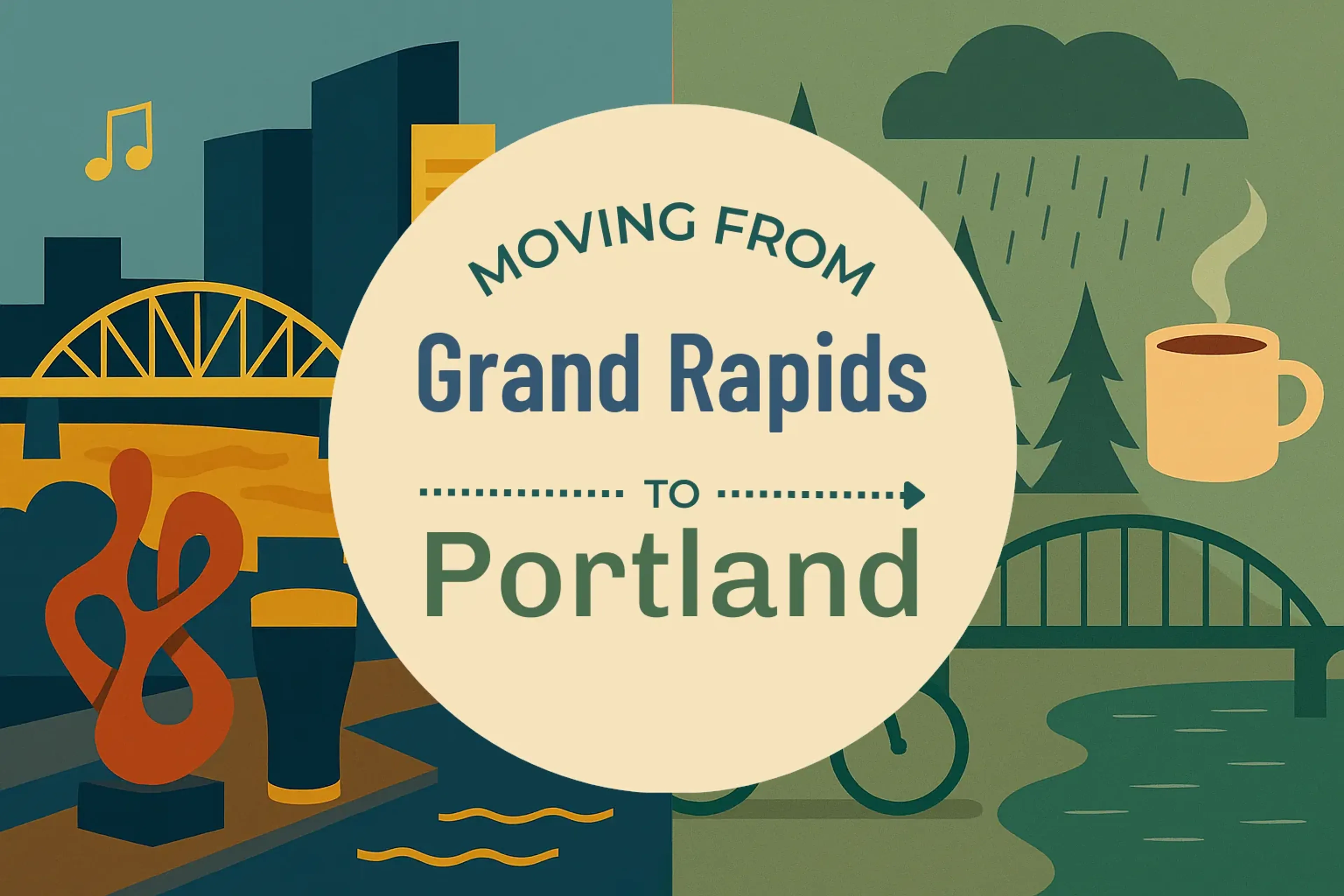 Side-by-side comparison of Grand Rapids to Portland moving companies
