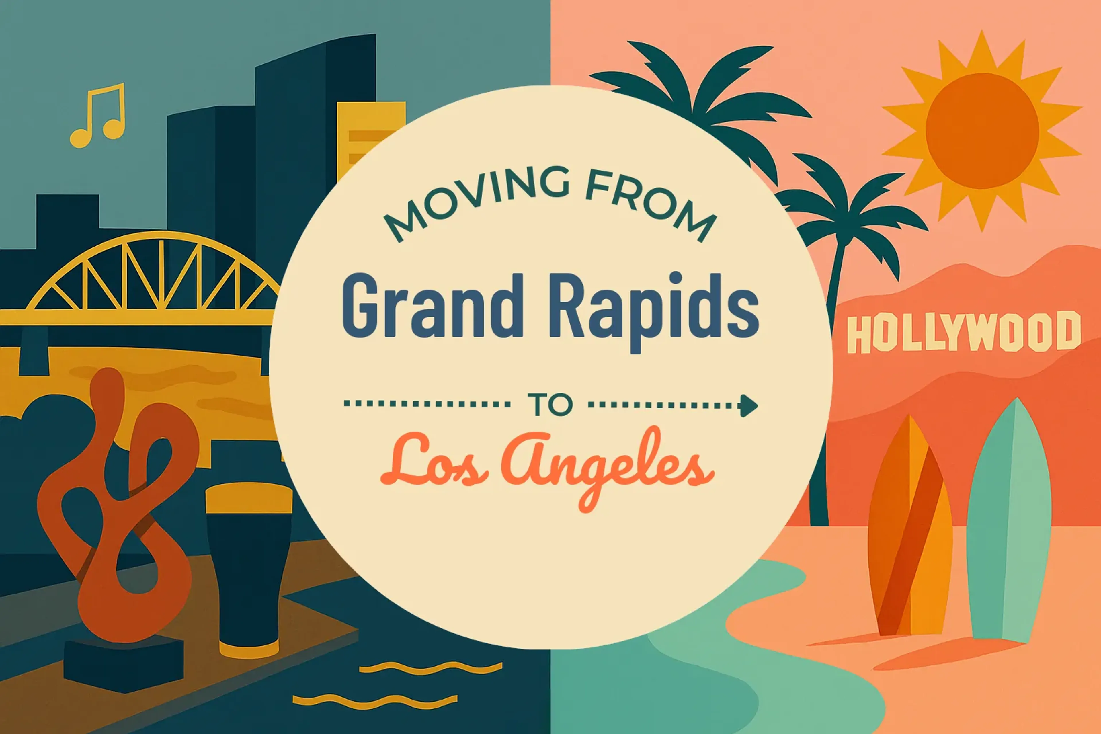 Side-by-side comparison of Grand Rapids to Los Angeles moving companies